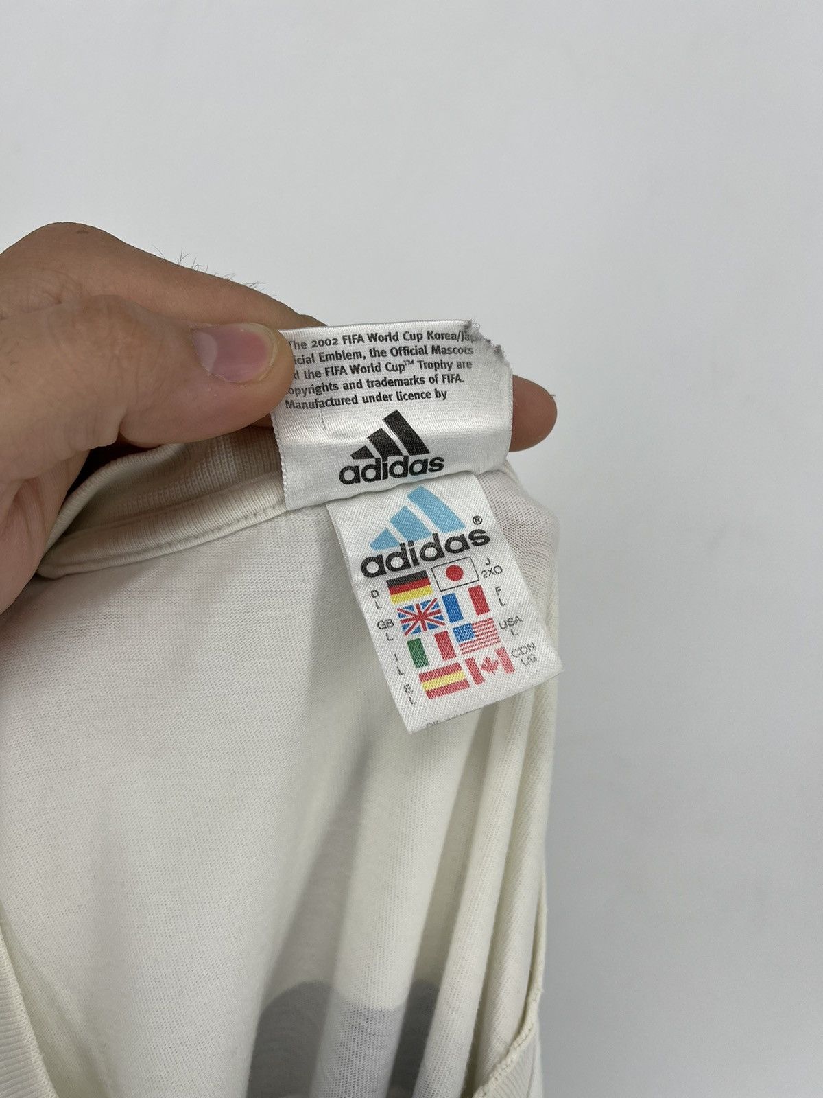 Adidas × Vintage Adidas 90s Vintage Fifa World Cup Korea Japan Tshirt Rare🔥 Size US L / EU 52-54 / 3 - 14 Thumbnail