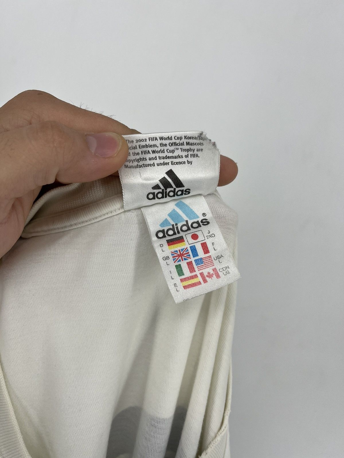 Adidas × Vintage Adidas 90s Vintage Fifa World Cup Korea Japan Tshirt Rare🔥 Size US L / EU 52-54 / 3 - 13 Thumbnail