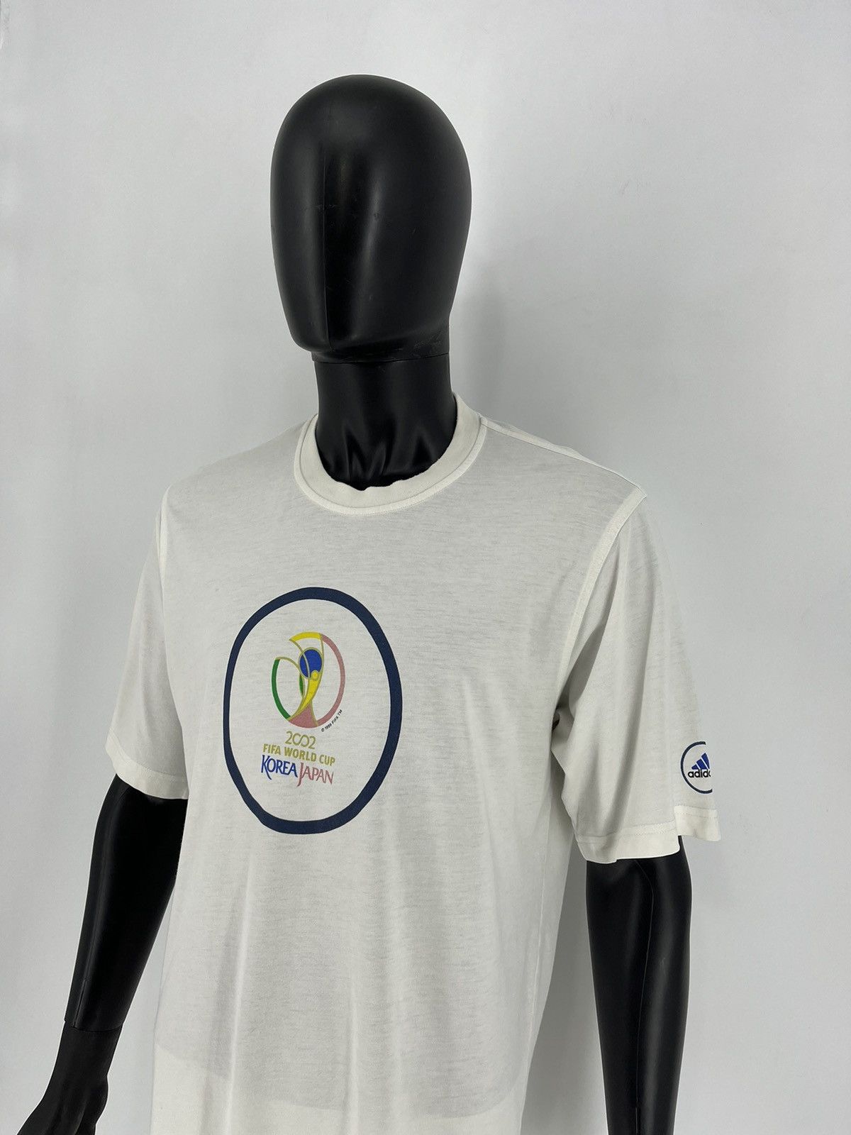 Adidas × Vintage Adidas 90s Vintage Fifa World Cup Korea Japan Tshirt Rare🔥 Size US L / EU 52-54 / 3 - 4 Thumbnail