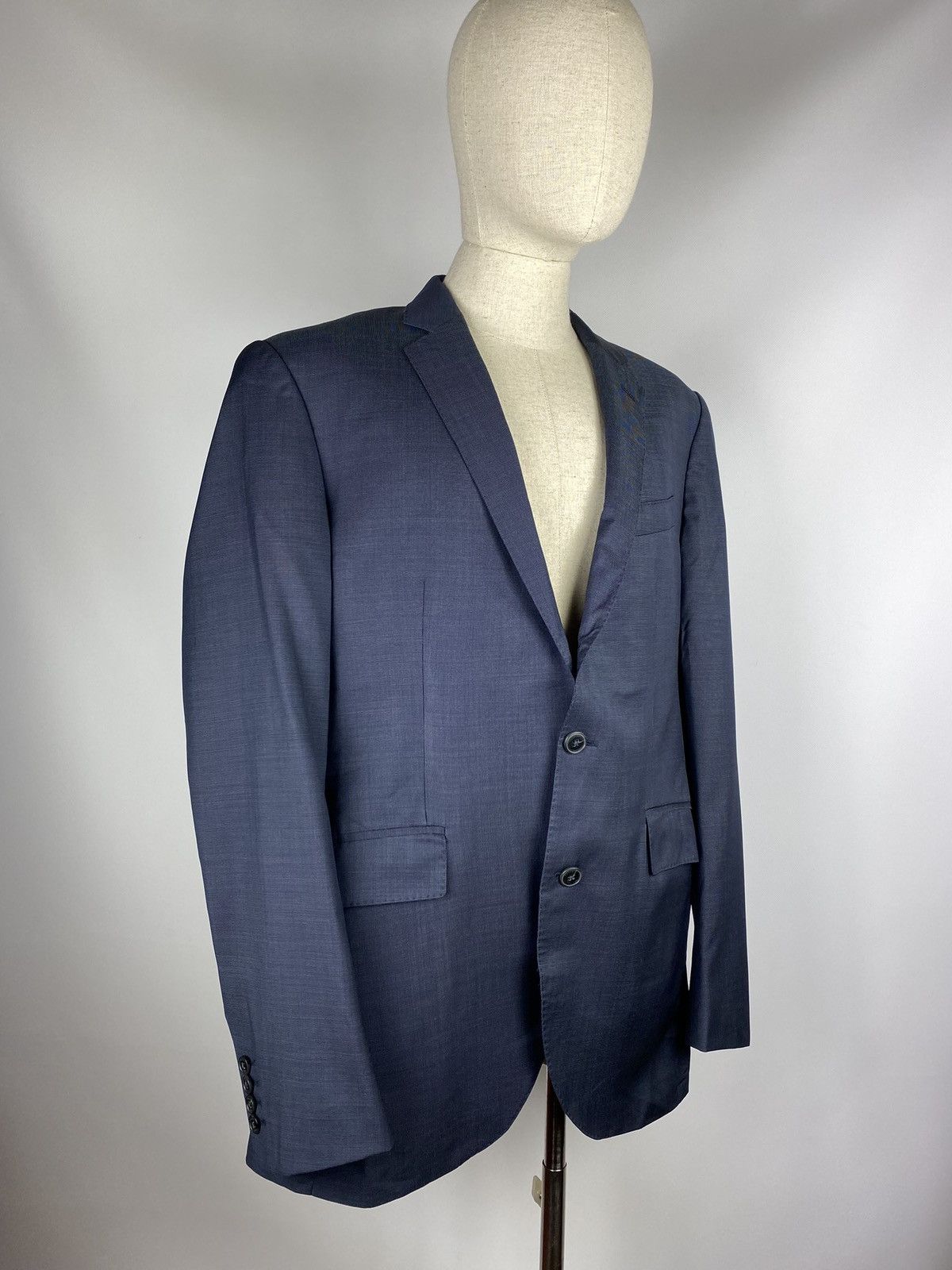 Hackett Hackett London men’s Pinpoint texture wool blazer jacket Size 44L - 2 Thumbnail
