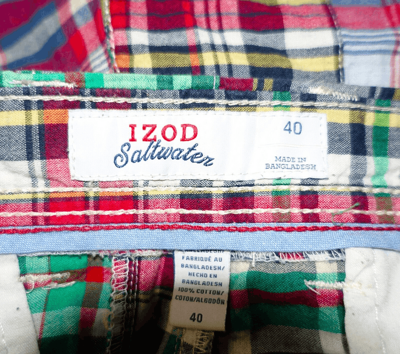 Izod Izod Madras Plaid Bermuda Shorts 40 | Grailed