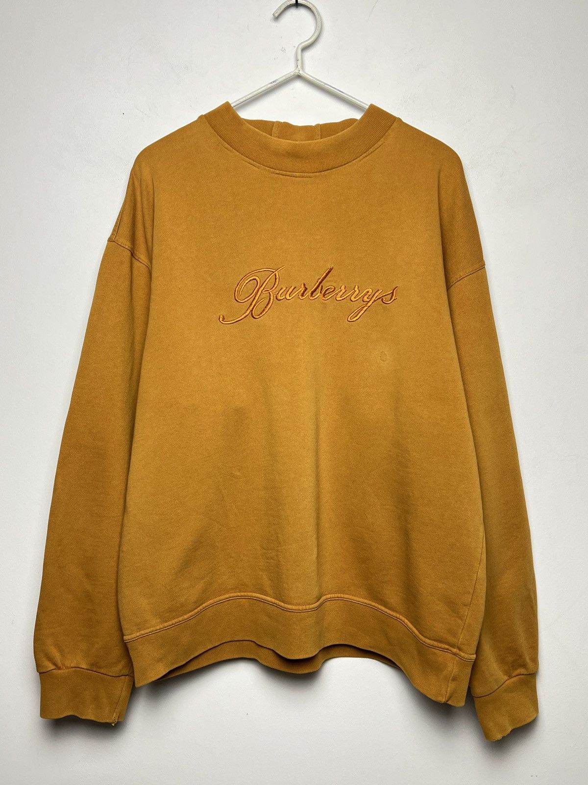 Vintage burberry sweatshirt spell out Grailed