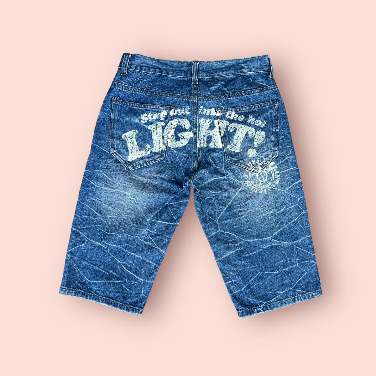 Japanese Brand VINTAGE NYLAUS PAINTED DENIM SHORTS Size US 28 / EU 44 - 9 Thumbnail