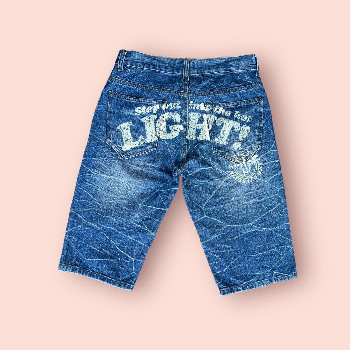 Japanese Brand VINTAGE NYLAUS PAINTED DENIM SHORTS Size US 28 / EU 44 - 1 Thumbnail