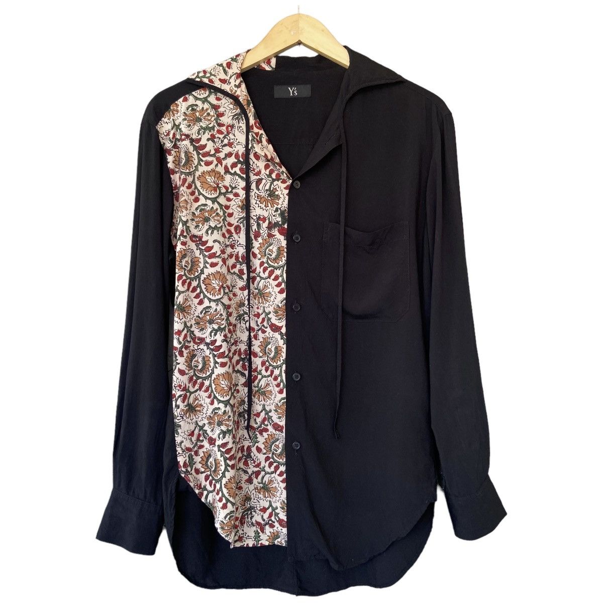 Y's Yohji Yamamoto Split Flower Long Shirt
