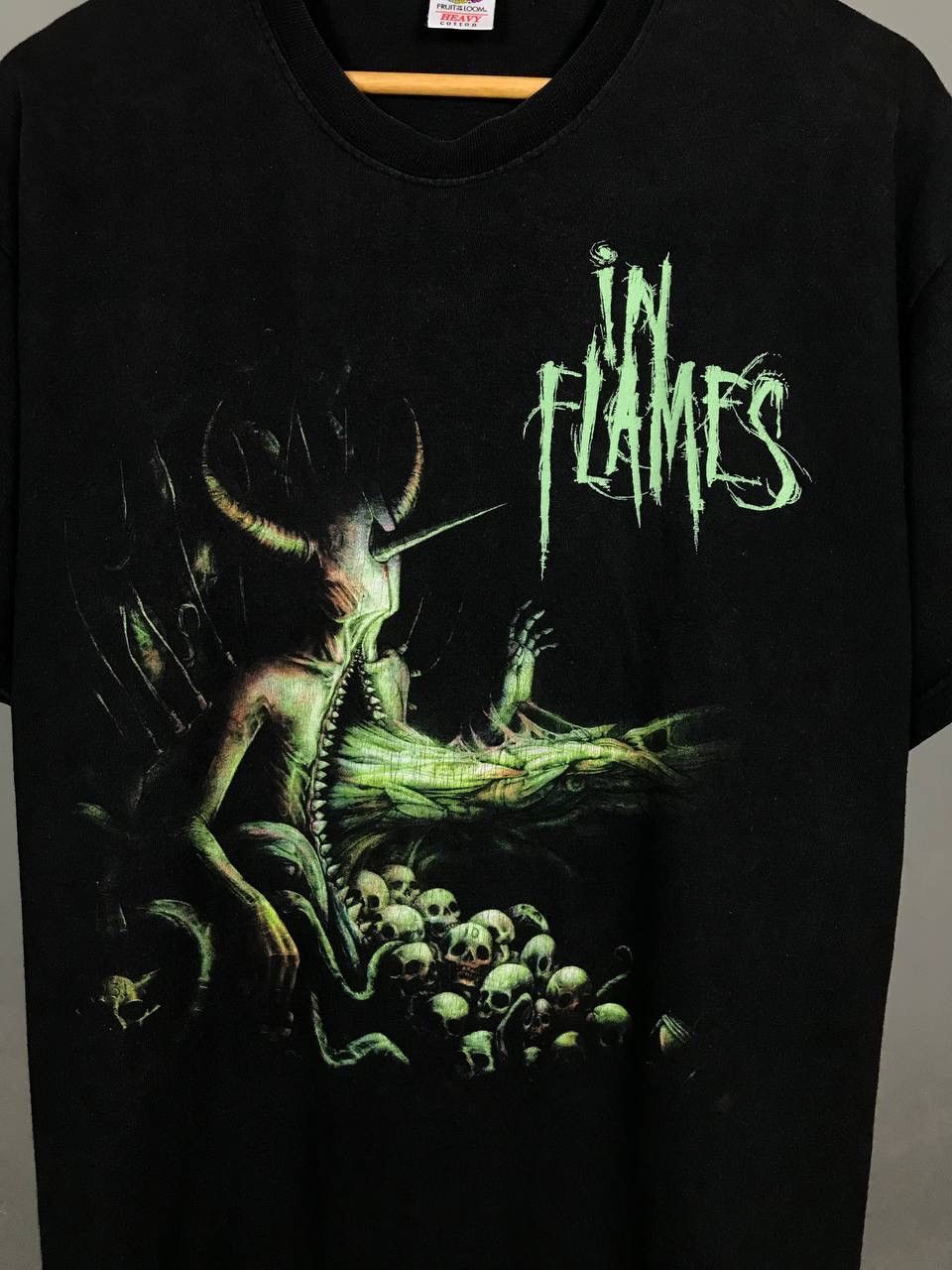 Band Tees × Vintage In Flames 2011 skullsvintage rock overprinted band tour tee Size US XL / EU 56 / 4 - 4 Thumbnail