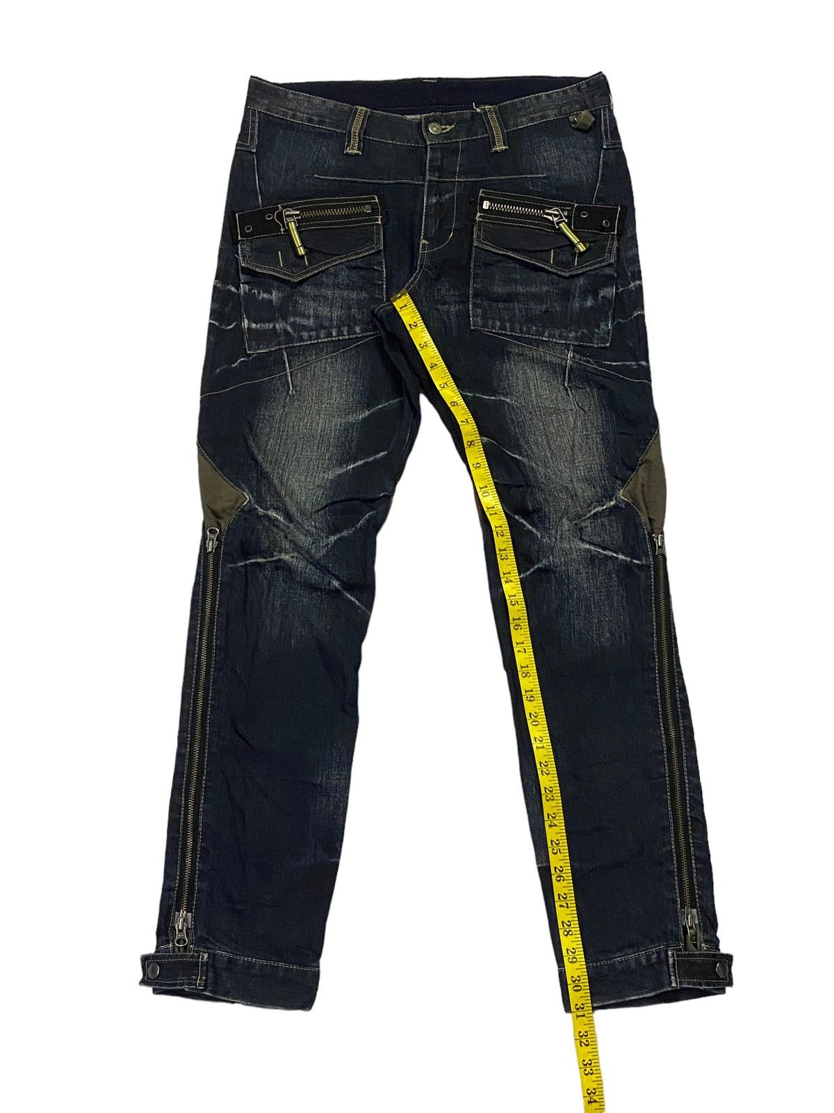 Japanese Brand × PPFM × Seditionaries Hot🔥PPFM Seditinaries Bondage Zipper Denim Pants Size US 33 - 7 Thumbnail