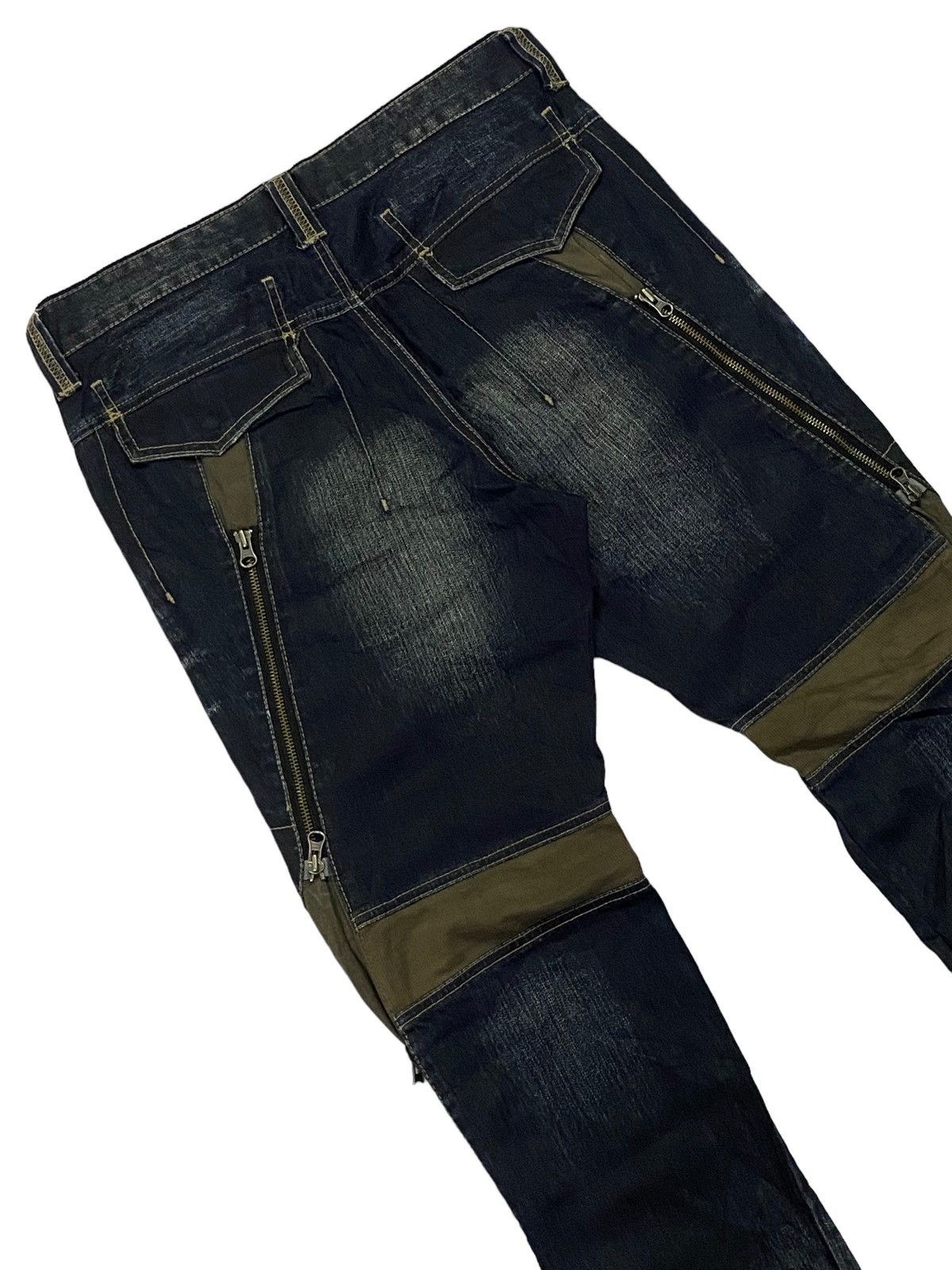 Japanese Brand × PPFM × Seditionaries Hot🔥PPFM Seditinaries Bondage Zipper Denim Pants Size US 33 - 17 Thumbnail