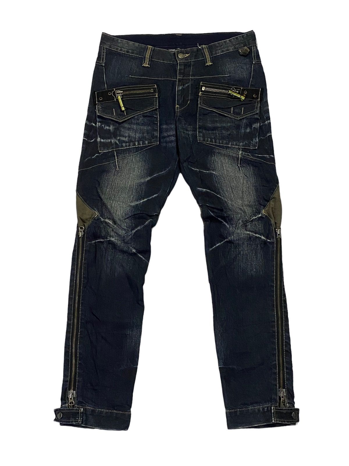 Japanese Brand × PPFM × Seditionaries Hot🔥PPFM Seditinaries Bondage Zipper Denim Pants Size US 33 - 2 Thumbnail