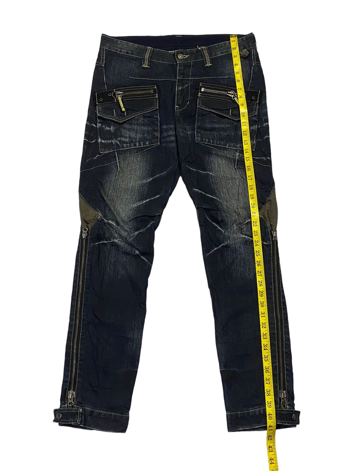 Japanese Brand × PPFM × Seditionaries Hot🔥PPFM Seditinaries Bondage Zipper Denim Pants Size US 33 - 6 Thumbnail