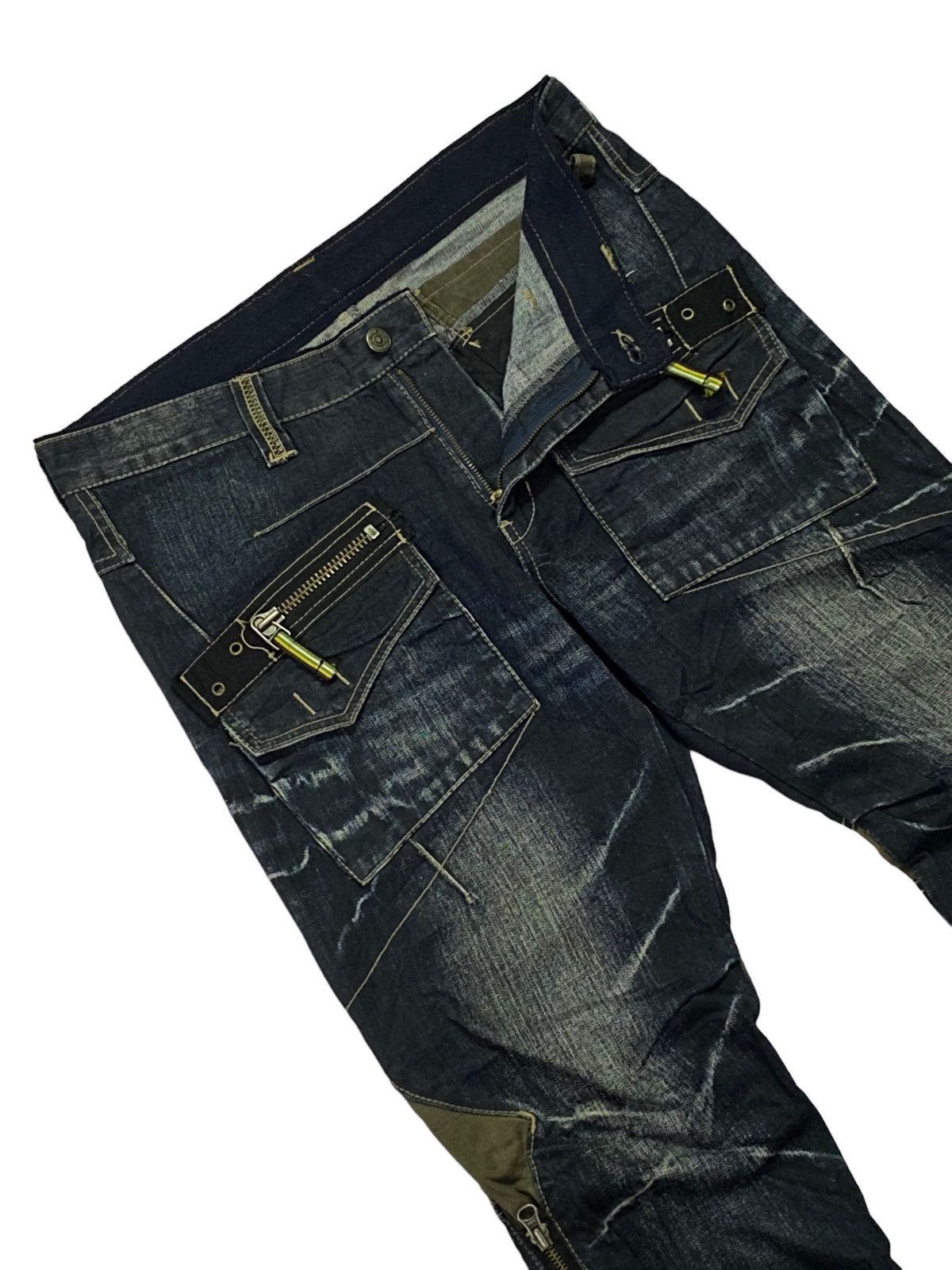 Japanese Brand × PPFM × Seditionaries Hot🔥PPFM Seditinaries Bondage Zipper Denim Pants Size US 33 - 19 Thumbnail