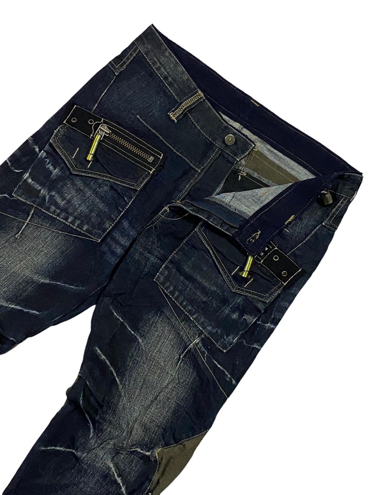 Japanese Brand × PPFM × Seditionaries Hot🔥PPFM Seditinaries Bondage Zipper Denim Pants Size US 33 - 16 Thumbnail
