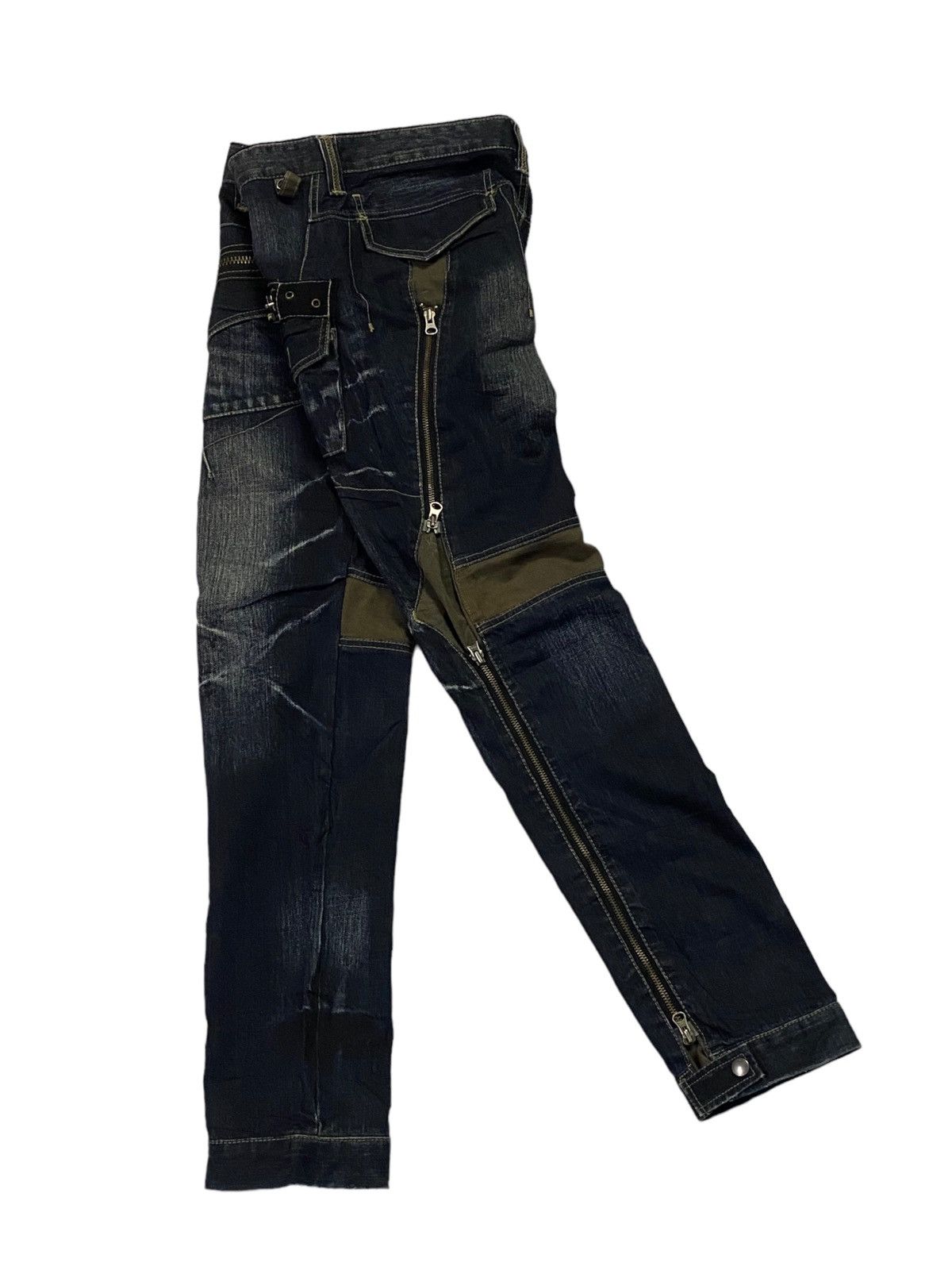 Japanese Brand × PPFM × Seditionaries Hot🔥PPFM Seditinaries Bondage Zipper Denim Pants Size US 33 - 24 Thumbnail
