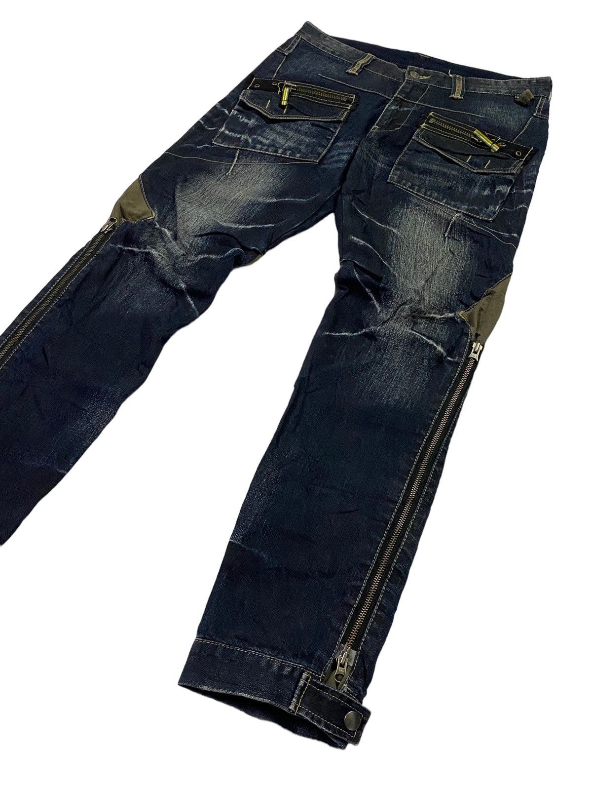 Japanese Brand × PPFM × Seditionaries Hot🔥PPFM Seditinaries Bondage Zipper Denim Pants Size US 33 - 20 Thumbnail