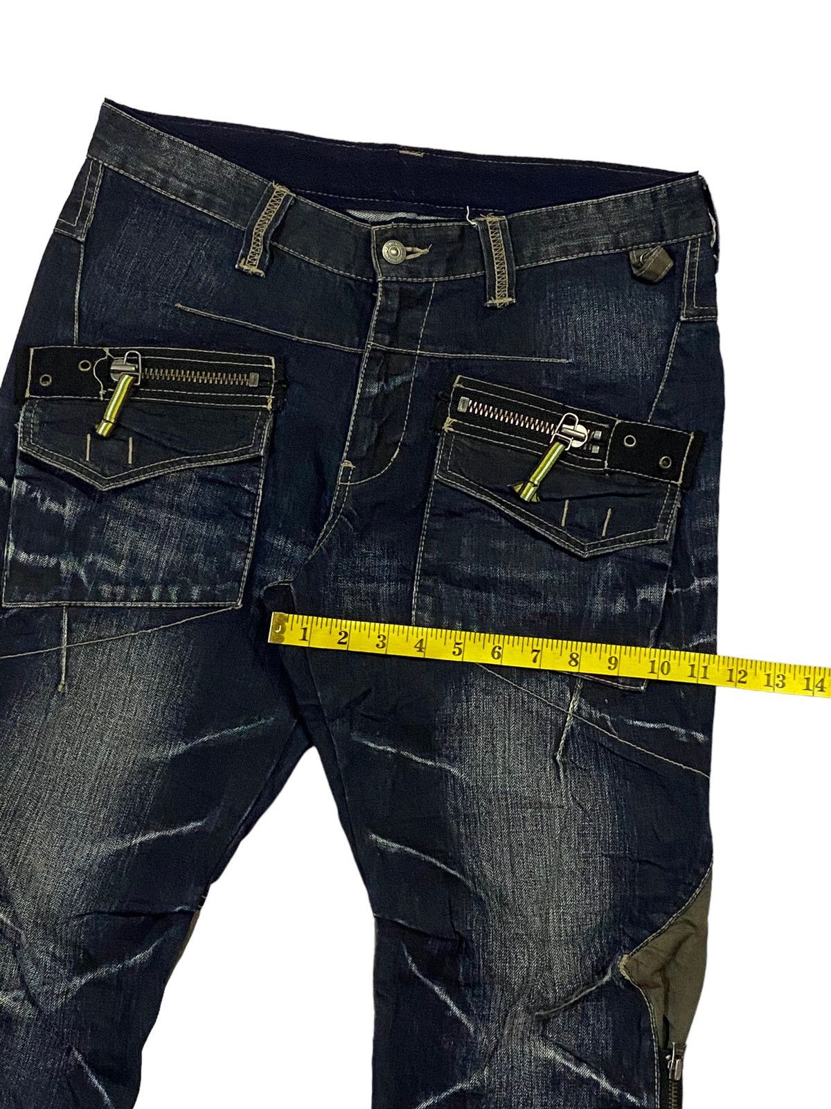 Japanese Brand × PPFM × Seditionaries Hot🔥PPFM Seditinaries Bondage Zipper Denim Pants Size US 33 - 8 Thumbnail