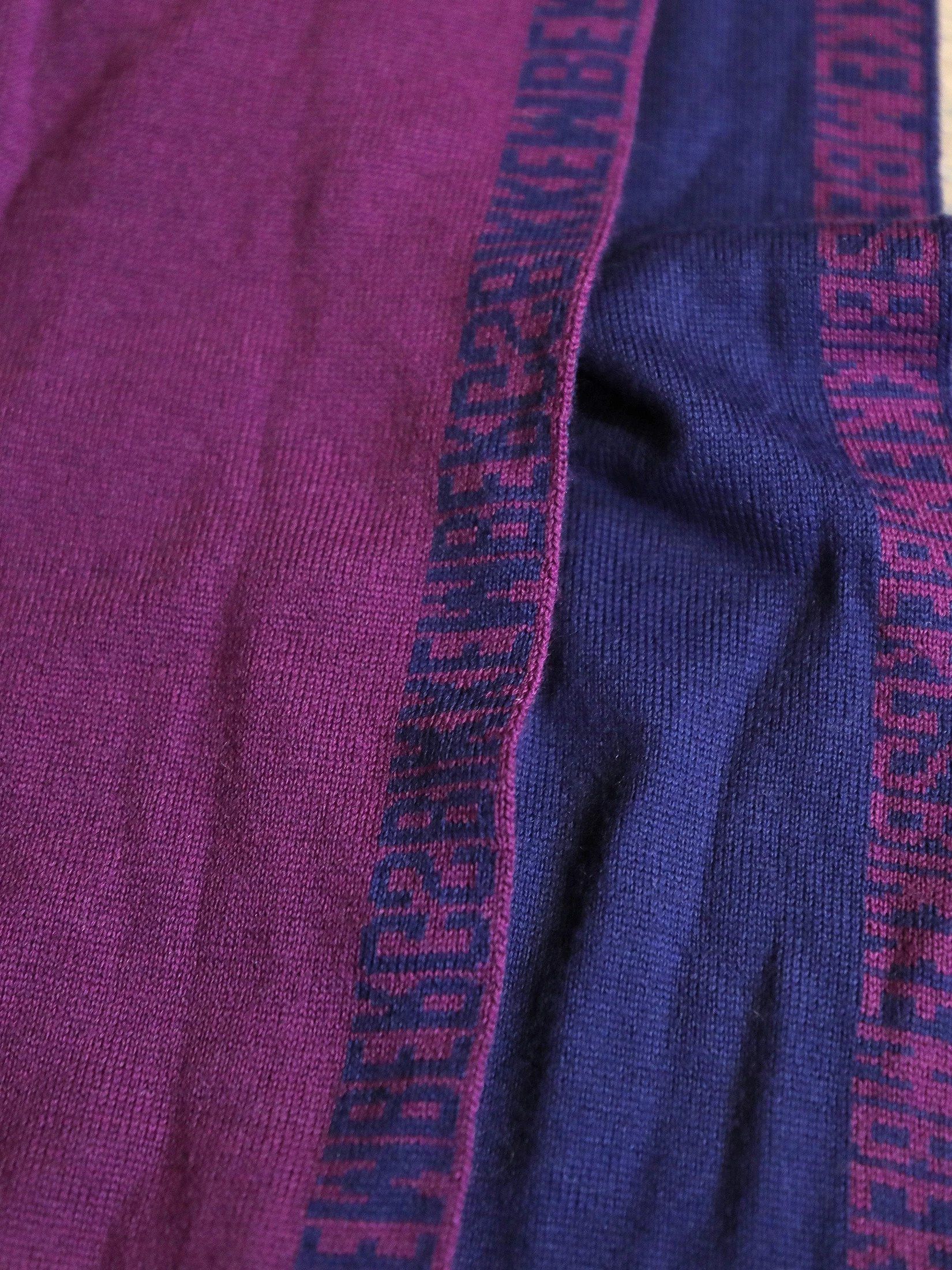 Dirk Bikkembergs Dirk Bikkembergs Oversized Wool Scarf Size ONE SIZE - 2 Thumbnail