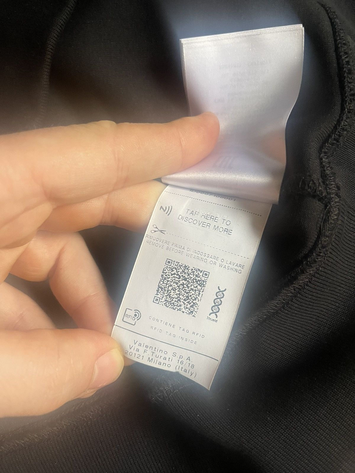 Valentino Black cotton hoodie Size US L / EU 52-54 / 3 - 10 Thumbnail