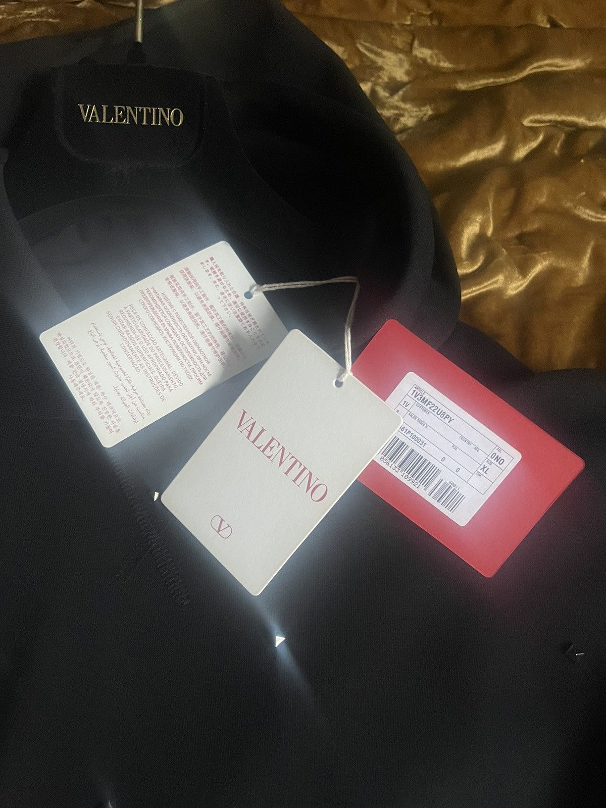 Valentino Black cotton hoodie Size US L / EU 52-54 / 3 - 11 Thumbnail