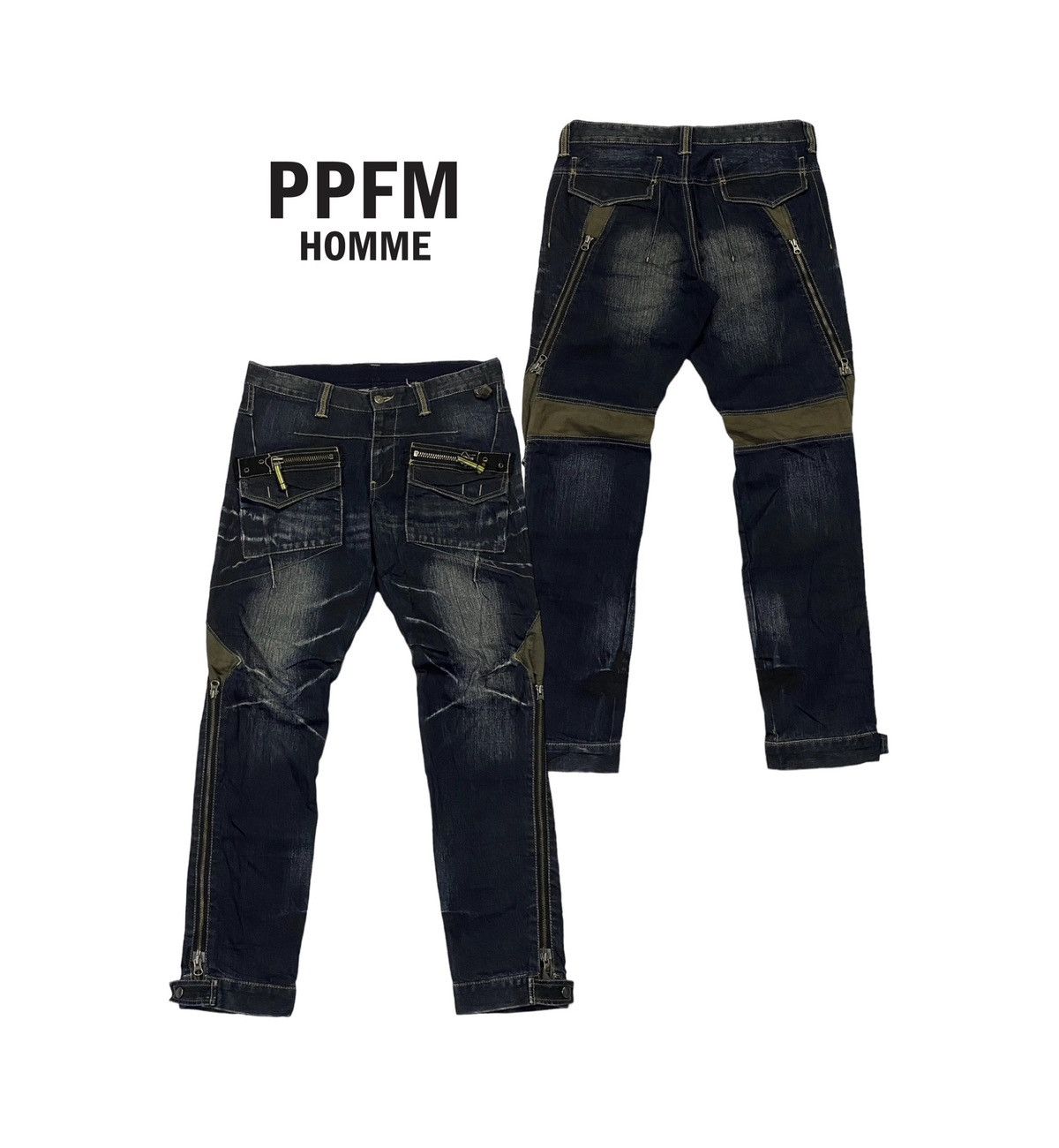 PPFM Hot🔥PPFM Seditionaries Bondage Zipper Denim Pants Size US 31 - 1 Thumbnail
