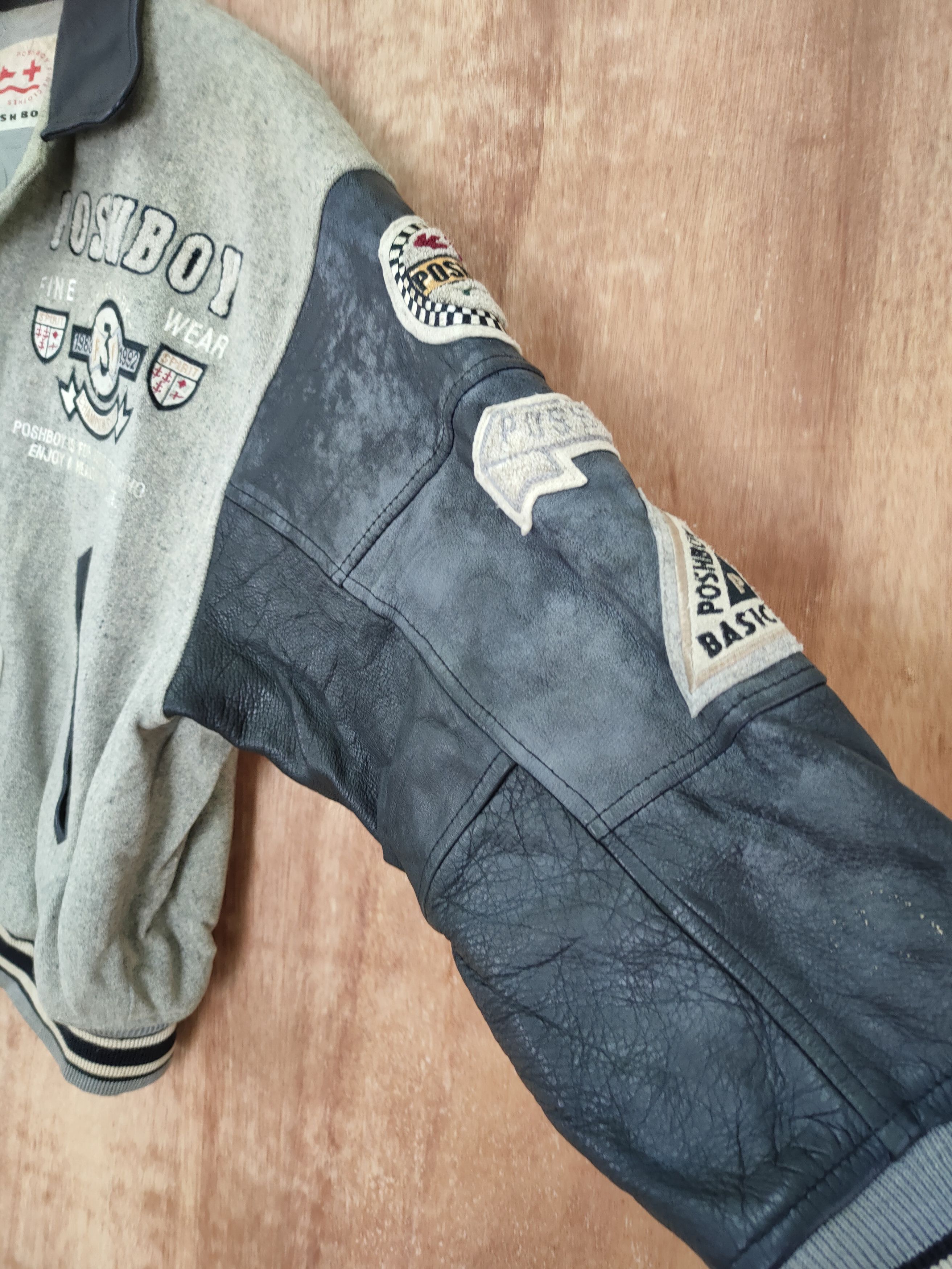 Vintage Posh Boy champion faded wool varsity jacket #4094DLAL Size US M / EU 48-50 / 2 - 16 Thumbnail