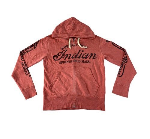 image of Indian Motercycles x Racing Indian Motorcycle Springfield Mass Big Logo Sweater Zip Up, Women's (Si