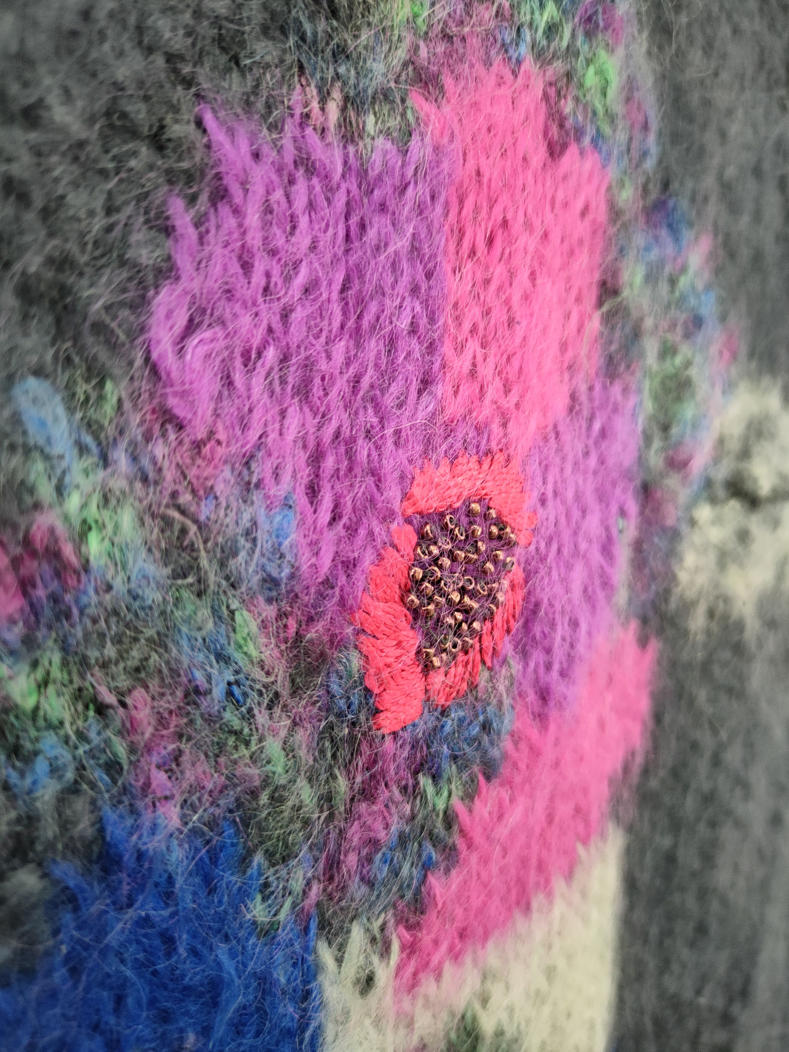 Vintage Chamois Royal mohair knitwear art flower vintage #46-072 Size M / US 6-8 / IT 42-44 - 4 Thumbnail