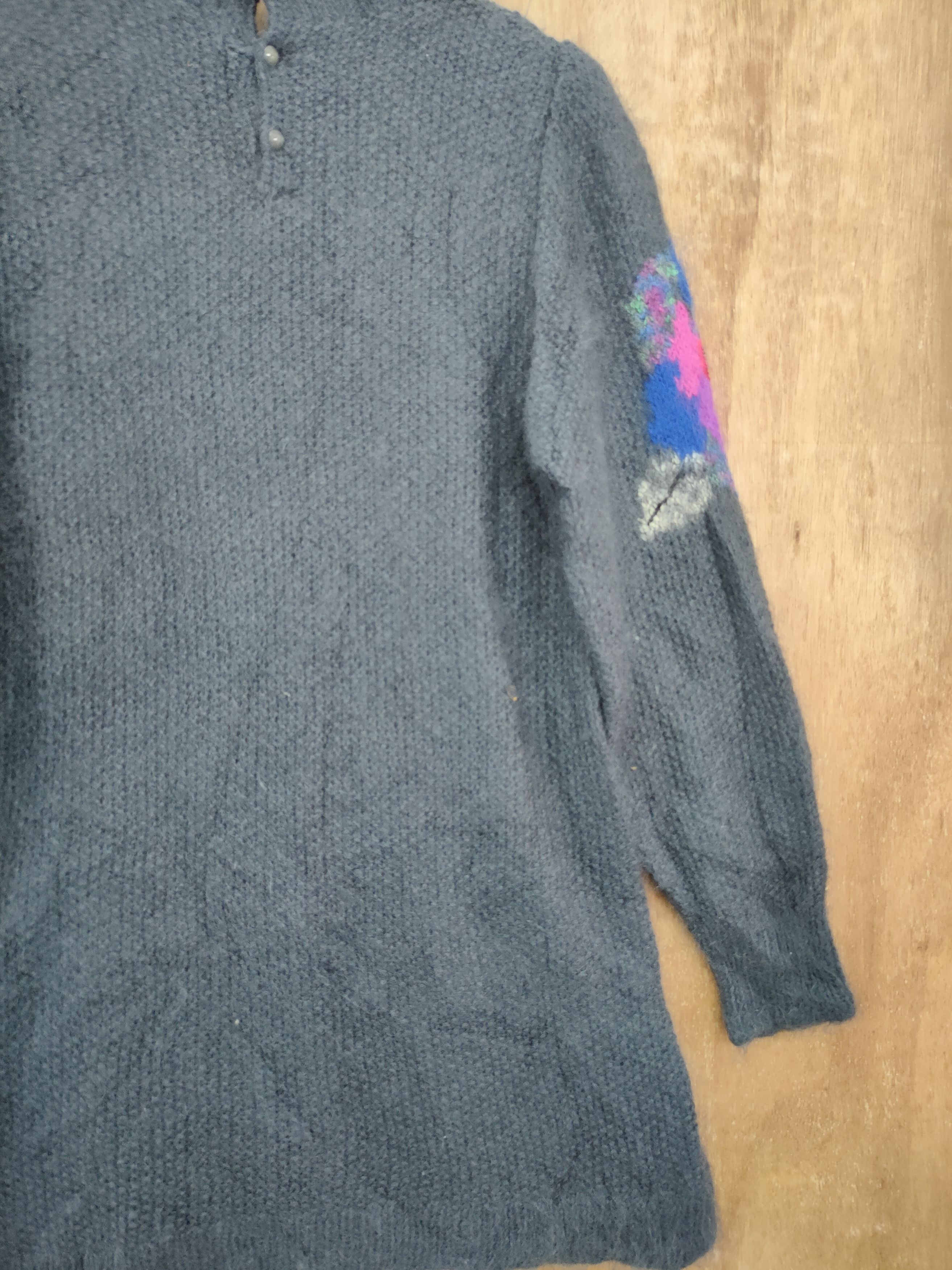Vintage Chamois Royal mohair knitwear art flower vintage #46-072 Size M / US 6-8 / IT 42-44 - 9 Thumbnail