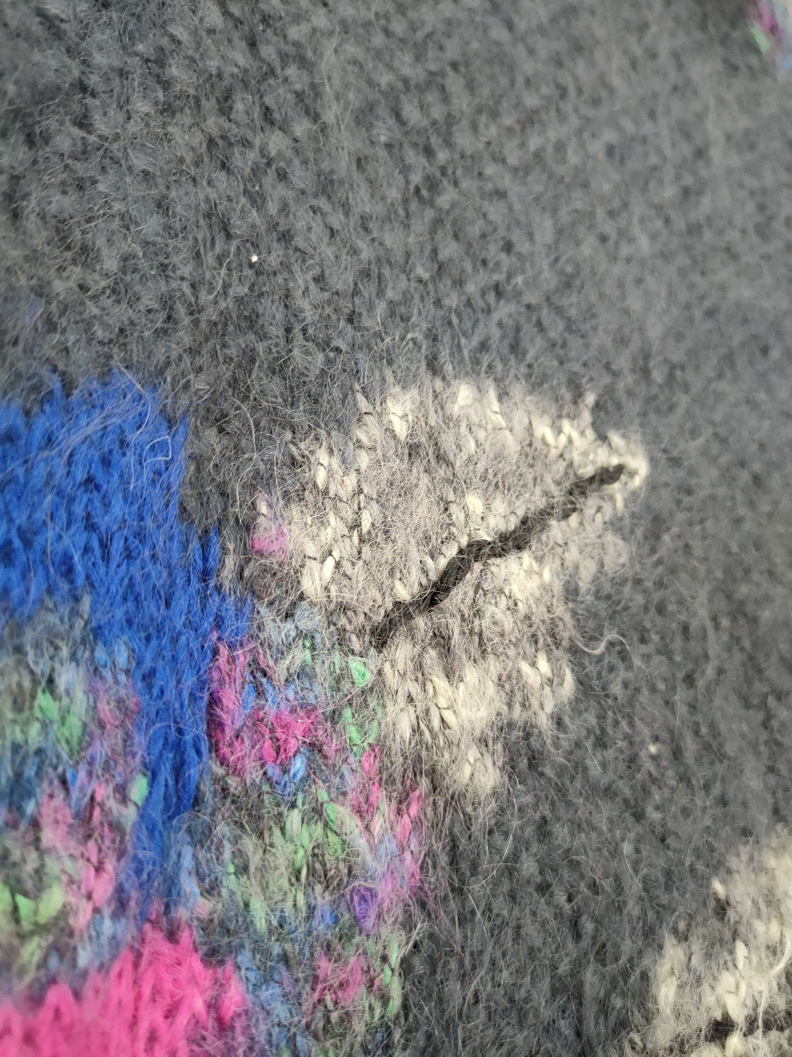 Vintage Chamois Royal mohair knitwear art flower vintage #46-072 Size M / US 6-8 / IT 42-44 - 5 Thumbnail