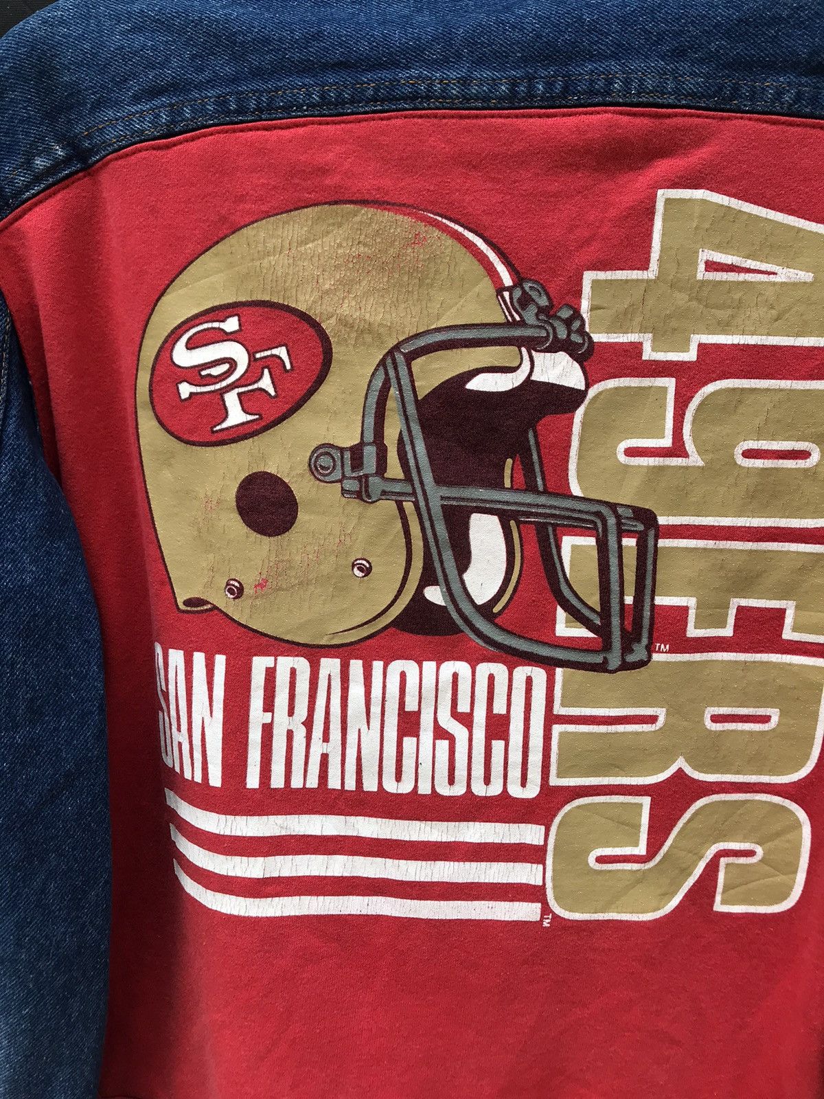 Dickies Vintage San Francisco 49ers Reconstructed Denim Jacket Size US M / EU 48-50 / 2 - 4 Thumbnail