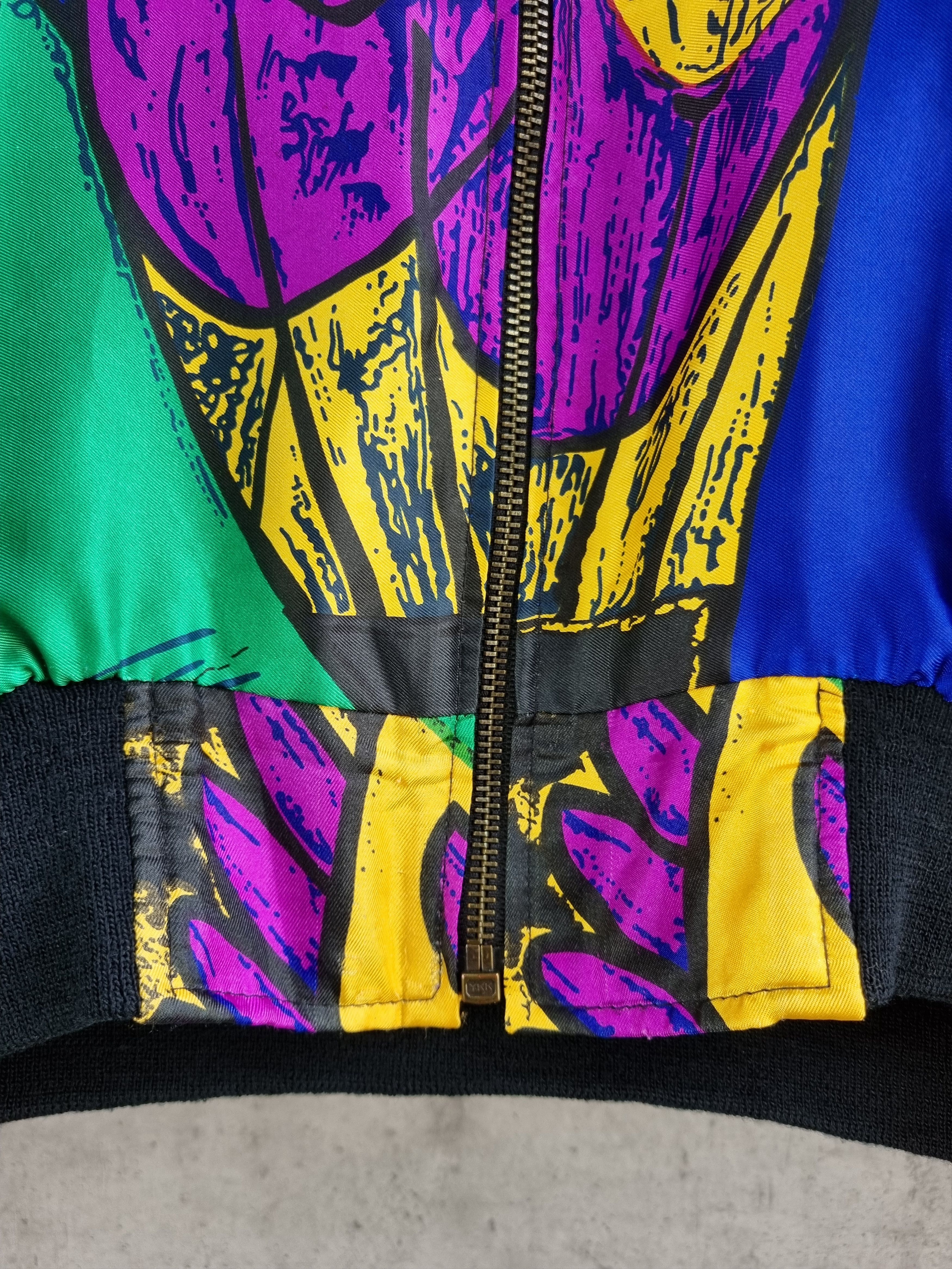 Vintage 90s Picasso Abstract Print, shiny fabrics looks like Silk Size M / US 6-8 / IT 42-44 - 12 Thumbnail