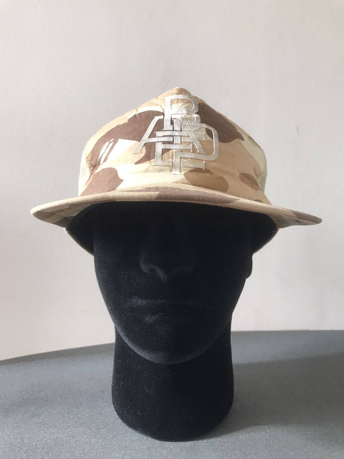 image of Bape 1St Camo Mesh Cap in Beige, Men's