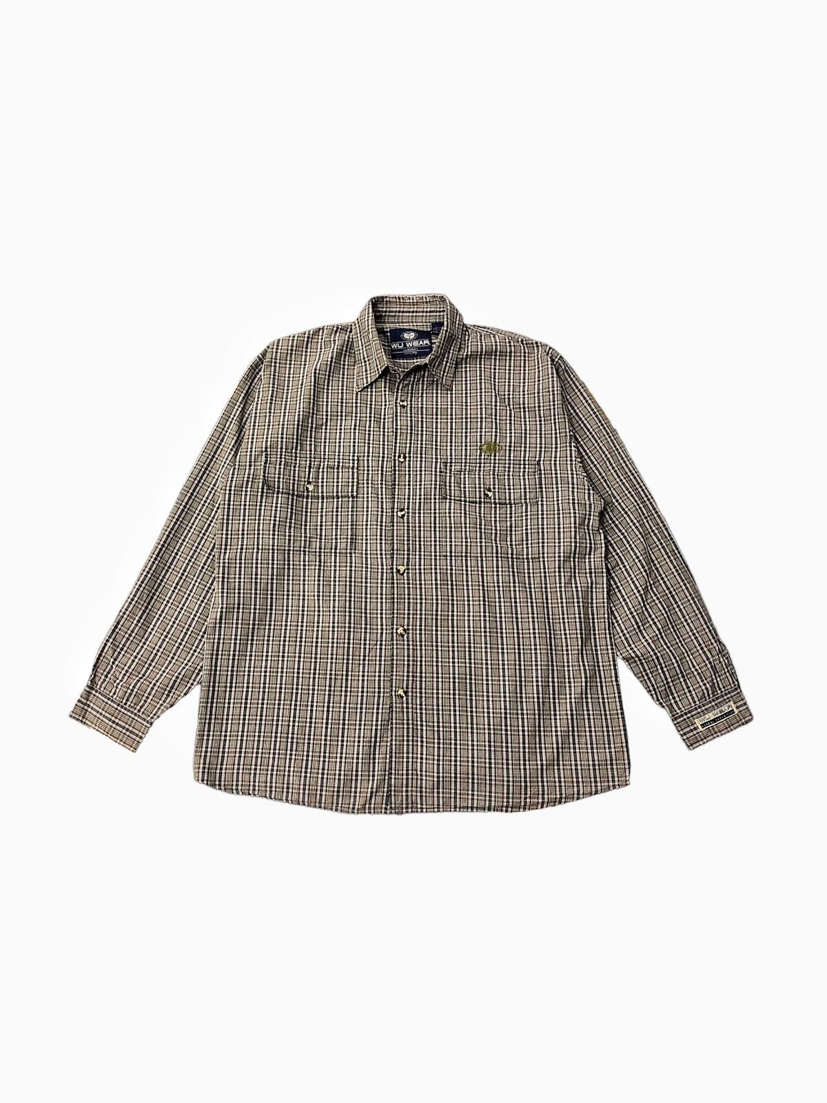 Vintage Vintage 90's Wu Wear checker shirt Size US L / EU 52-54 / 3 - 4 Thumbnail