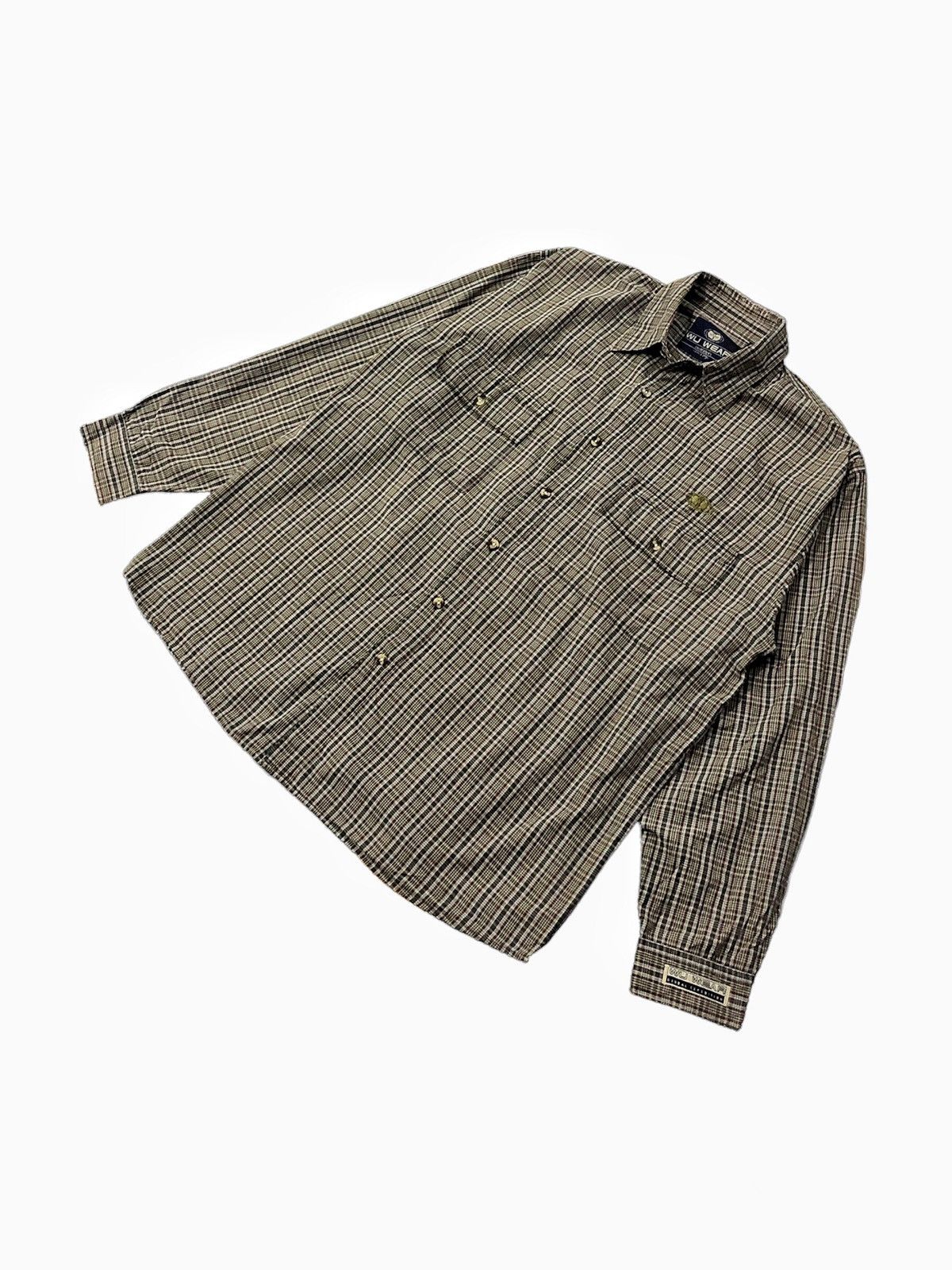 Vintage Vintage 90's Wu Wear checker shirt Size US L / EU 52-54 / 3 - 5 Thumbnail