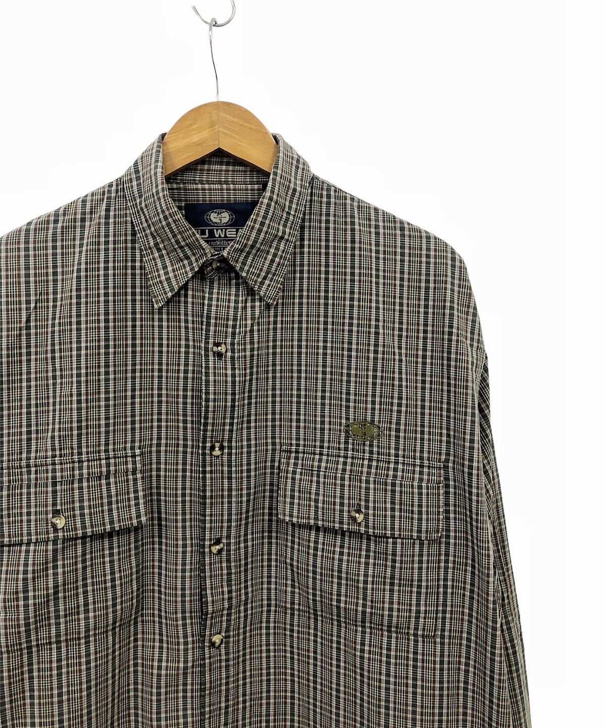 Vintage Vintage 90's Wu Wear checker shirt Size US L / EU 52-54 / 3 - 3 Thumbnail