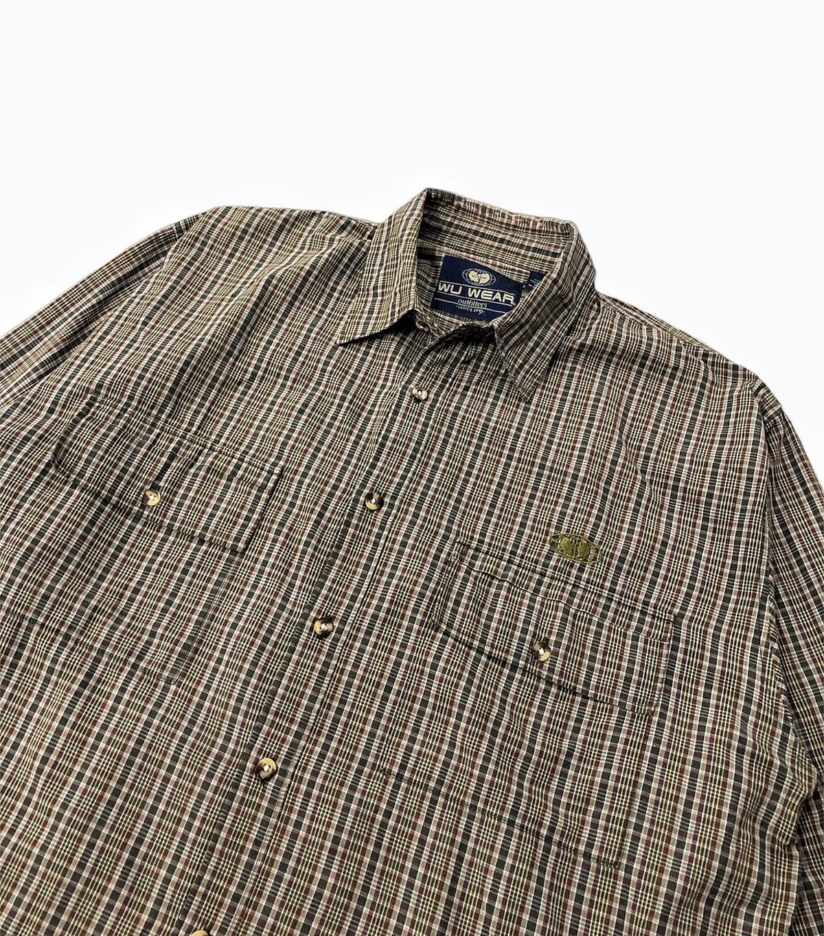 Vintage Vintage 90's Wu Wear checker shirt Size US L / EU 52-54 / 3 - 1 Thumbnail