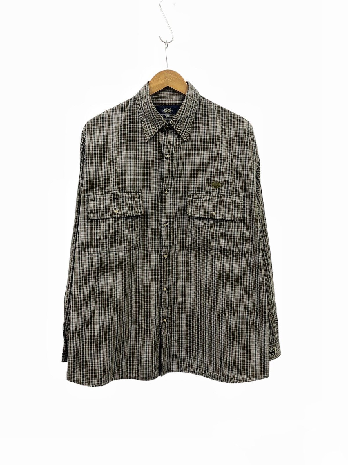 Vintage Vintage 90's Wu Wear checker shirt Size US L / EU 52-54 / 3 - 6 Thumbnail