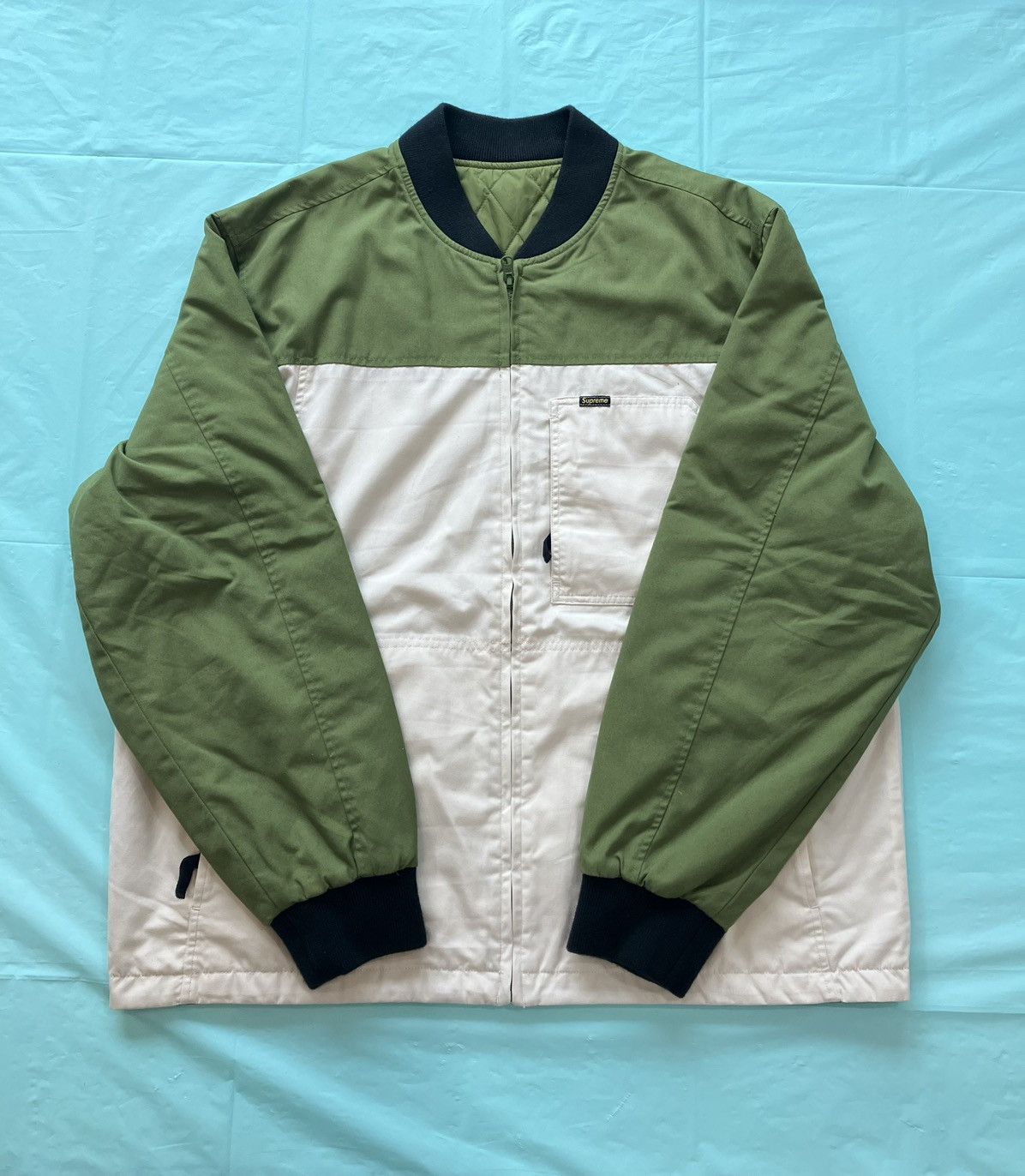 Supreme Supreme Reversible Tech Work Jacket L Green | Grailed