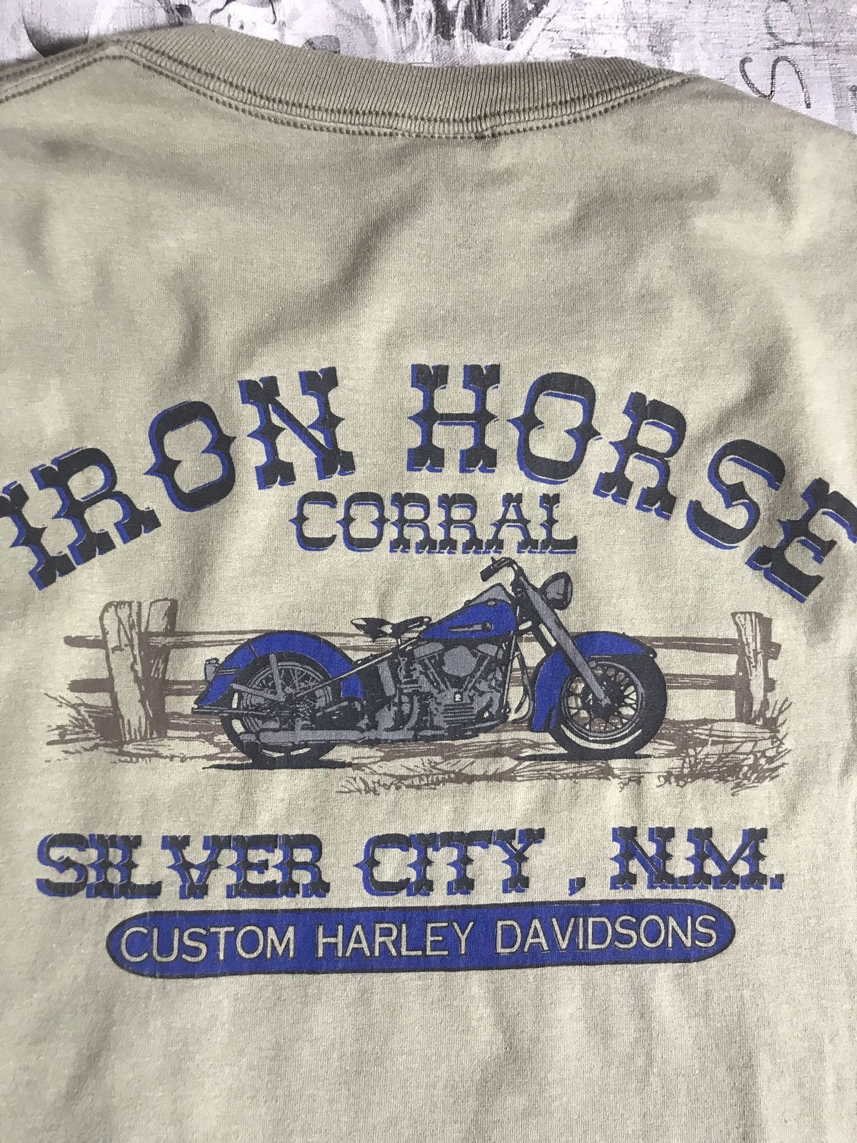 Vintage Vintage Harley Davidson Iron Horse t-shirt Size US XL / EU 56 / 4 - 3 Thumbnail