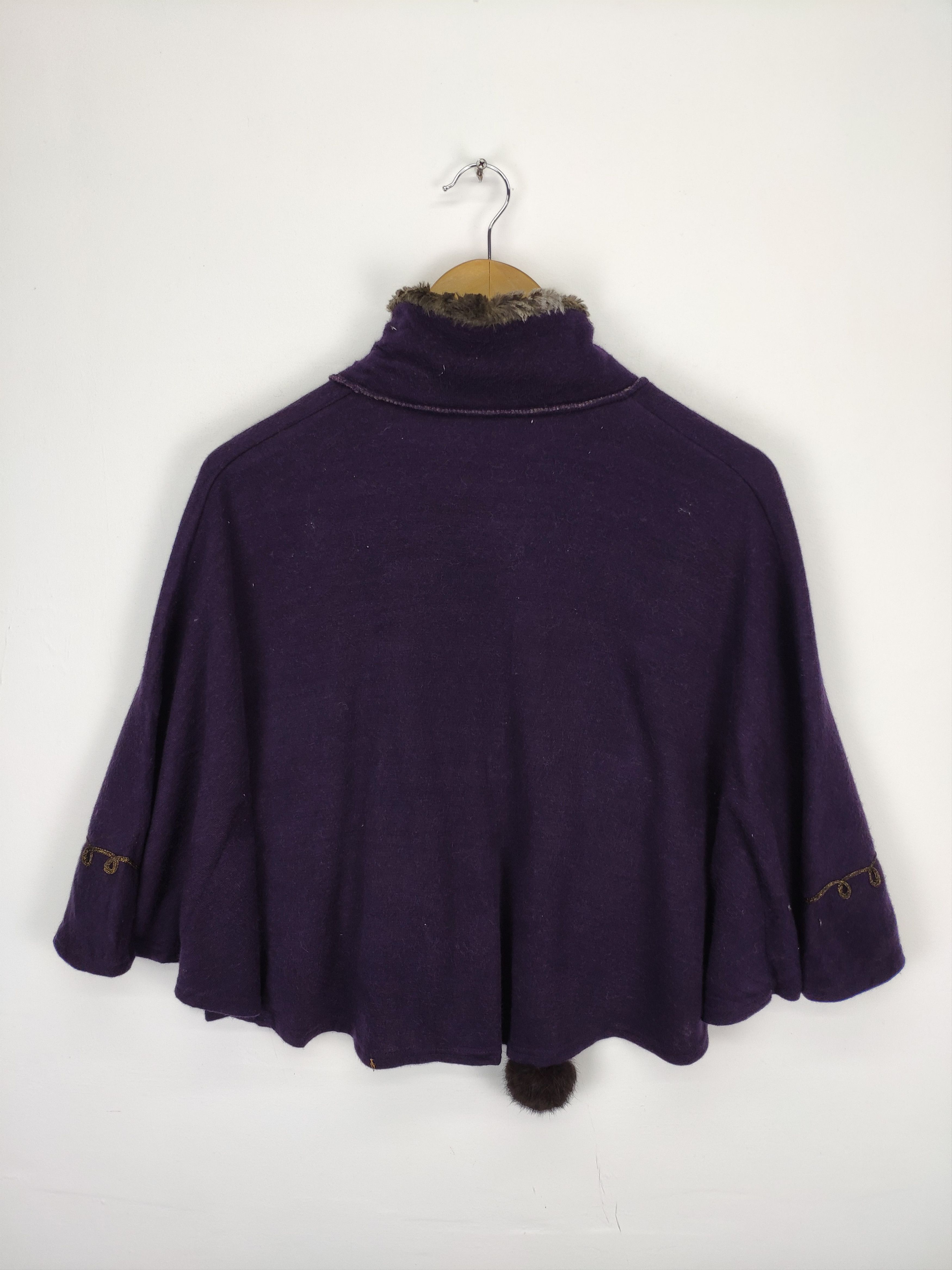 Japanese Brand Steal 💥 Vintage Japanese Brand Poncho Flower Motif Size ONE SIZE - 14 Thumbnail