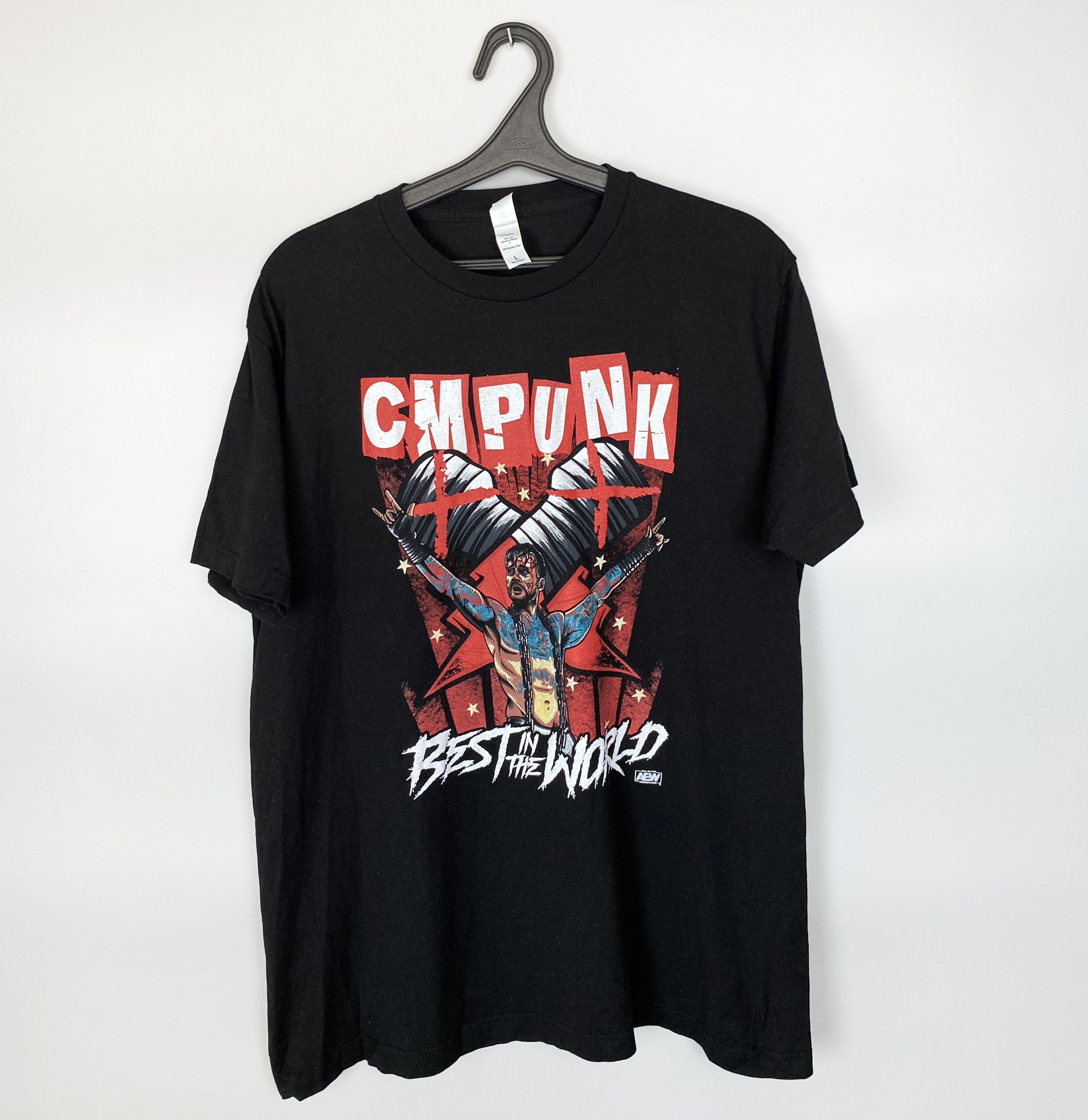 WWE CM Punk WWE Wrestler Black Tee Size US L / EU 52-54 / 3 - 1 Thumbnail