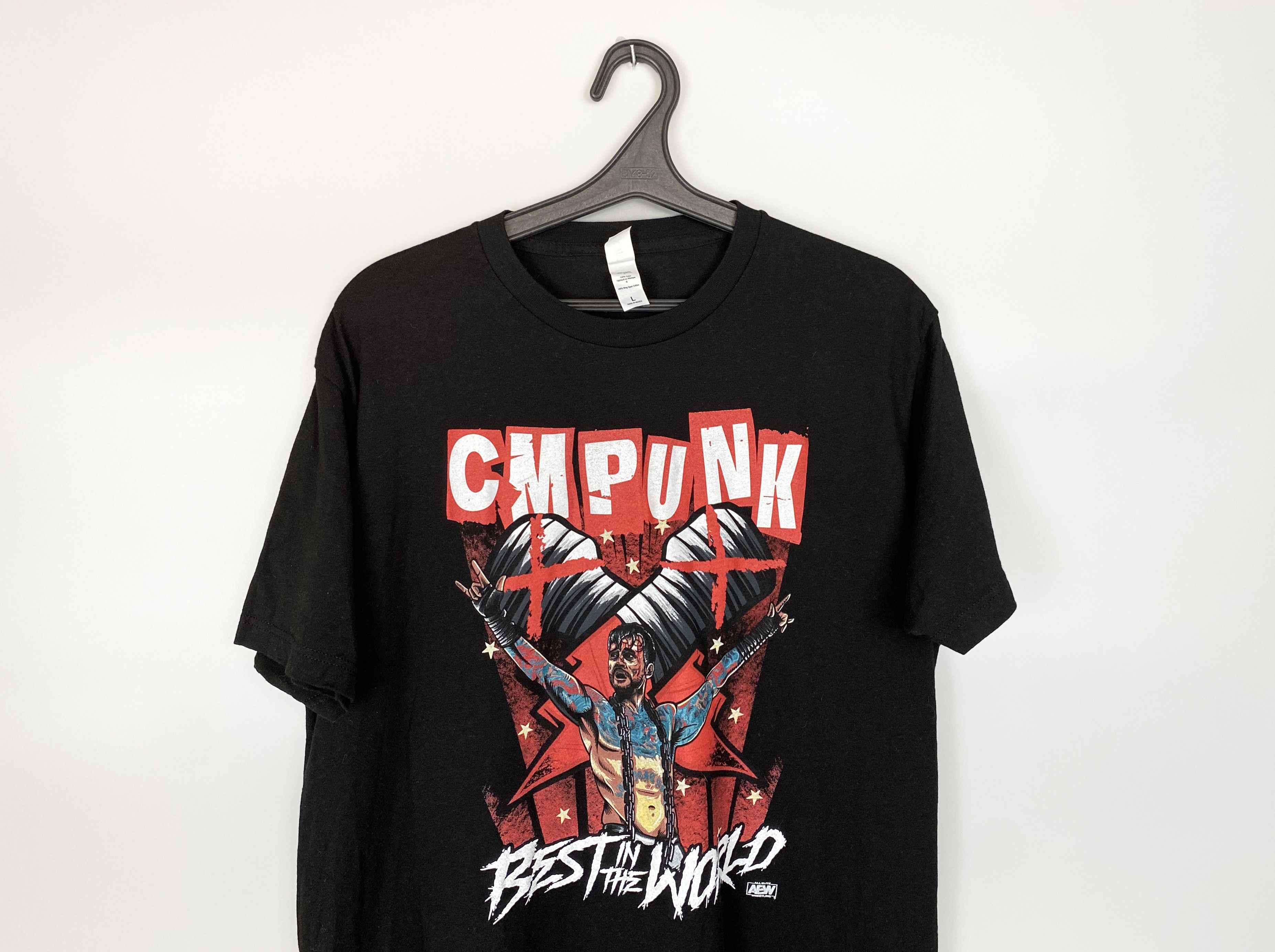 WWE CM Punk WWE Wrestler Black Tee Size US L / EU 52-54 / 3 - 2 Thumbnail