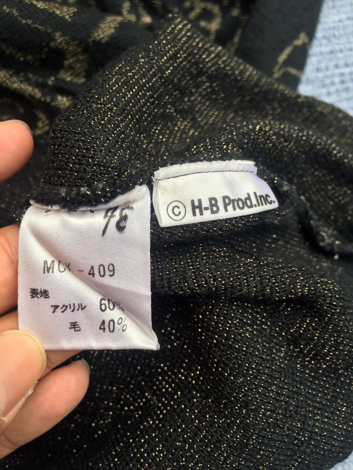 Japanese Brand black gold knit Size US S / EU 44-46 / 1 - 6 Thumbnail