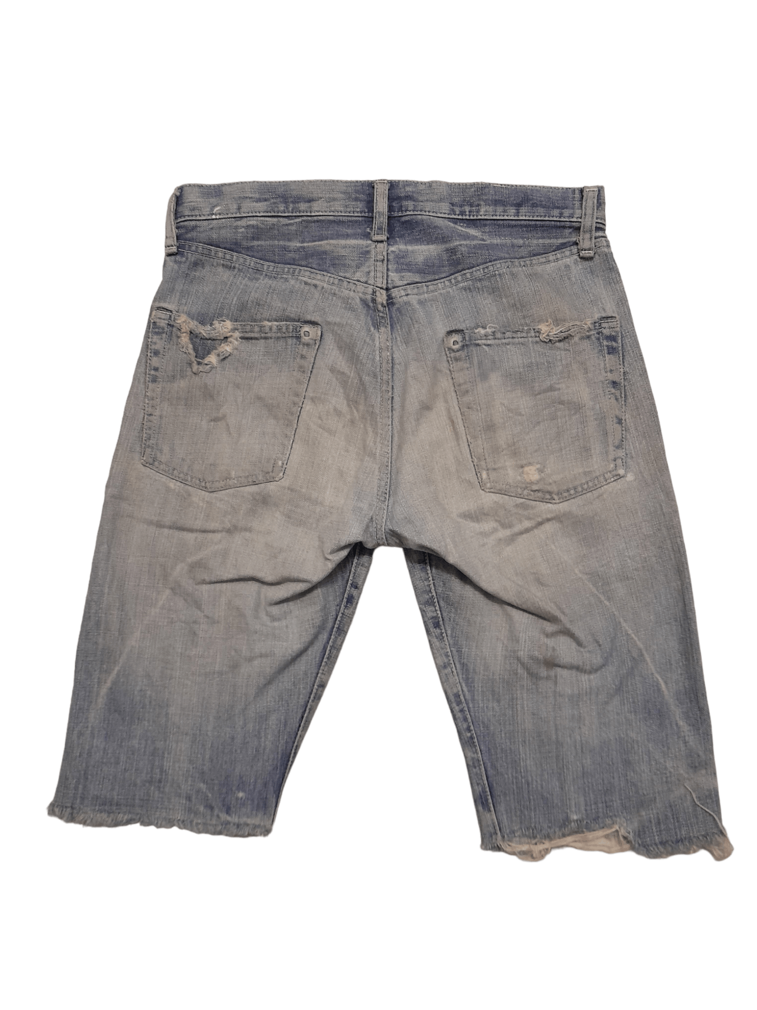 Spellbound O-KA Spellbound Japan Distressed Denim Short (E938) Size US 30 / EU 46 - 4 Thumbnail