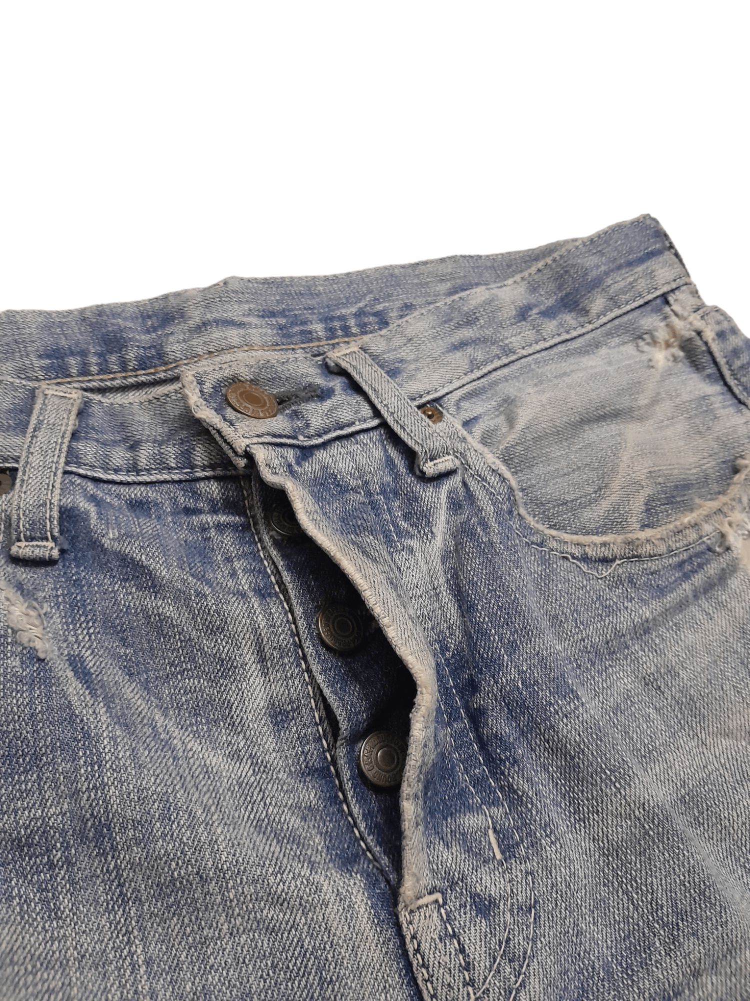 Spellbound O-KA Spellbound Japan Distressed Denim Short (E938) Size US 30 / EU 46 - 2 Thumbnail