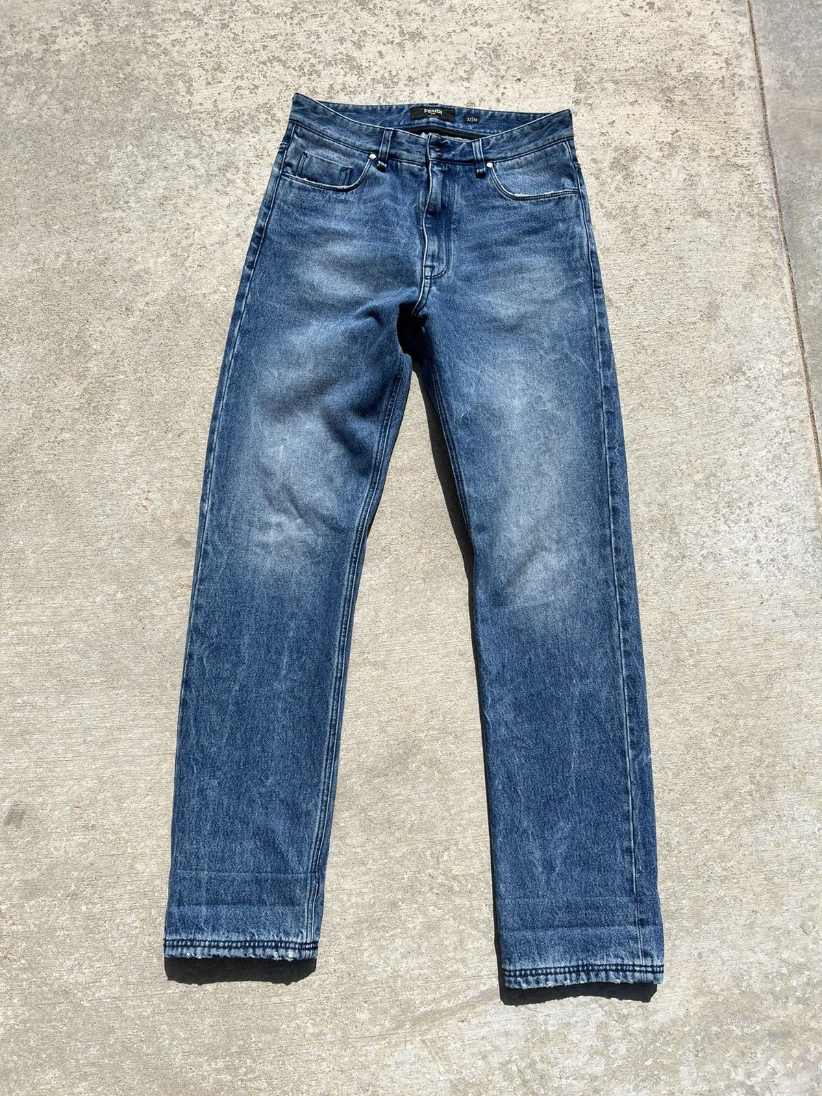 Designer × Fendi Fendi FF Turn-Up jeans Size US 32 / EU 48 - 3 Thumbnail