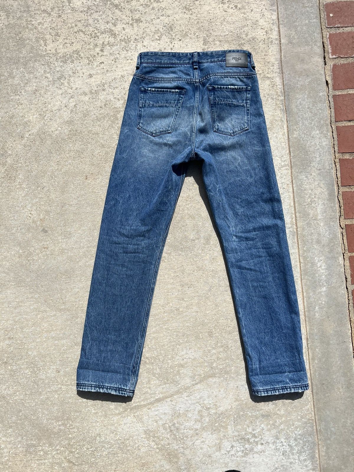 Designer × Fendi Fendi FF Turn-Up jeans Size US 32 / EU 48 - 4 Thumbnail