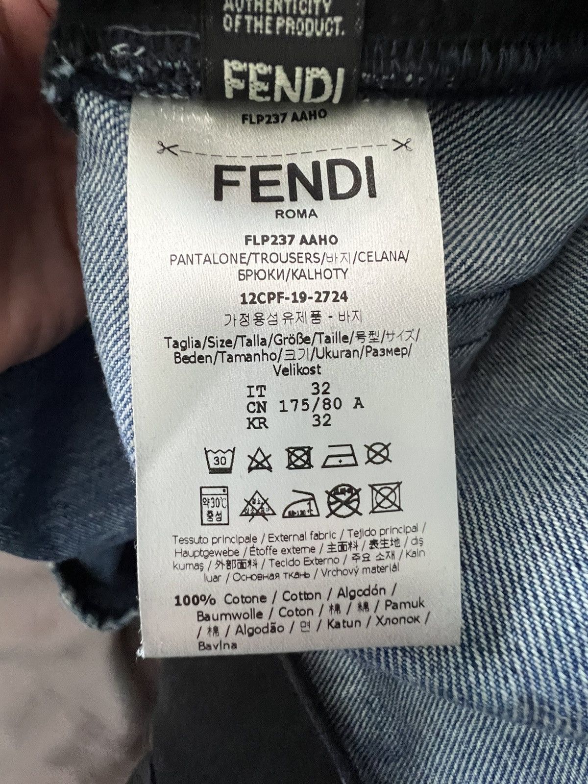Designer × Fendi Fendi FF Turn-Up jeans Size US 32 / EU 48 - 7 Thumbnail