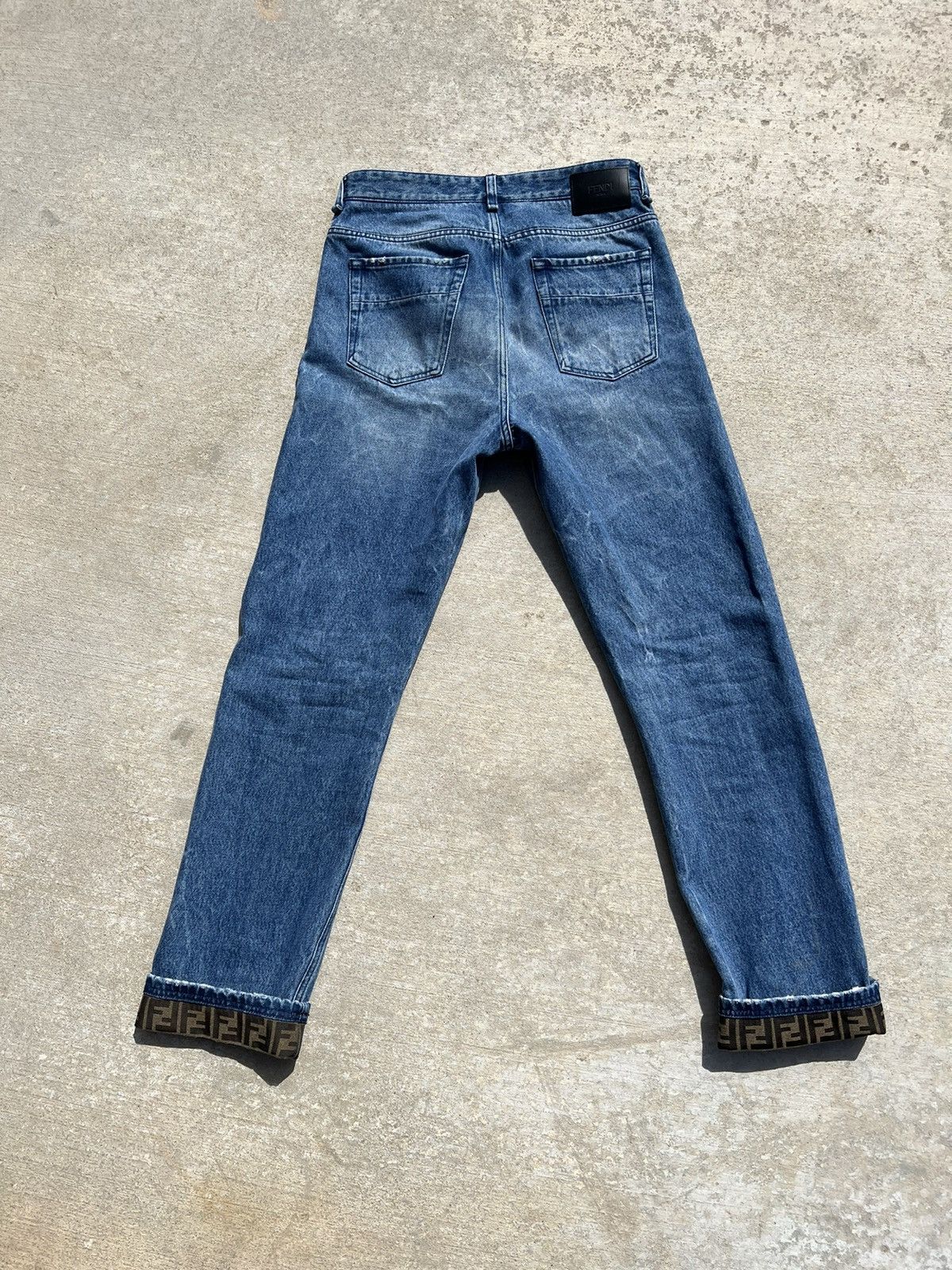 Designer × Fendi Fendi FF Turn-Up jeans Size US 32 / EU 48 - 2 Thumbnail