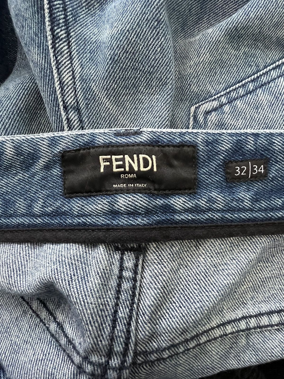 Designer × Fendi Fendi FF Turn-Up jeans Size US 32 / EU 48 - 5 Thumbnail