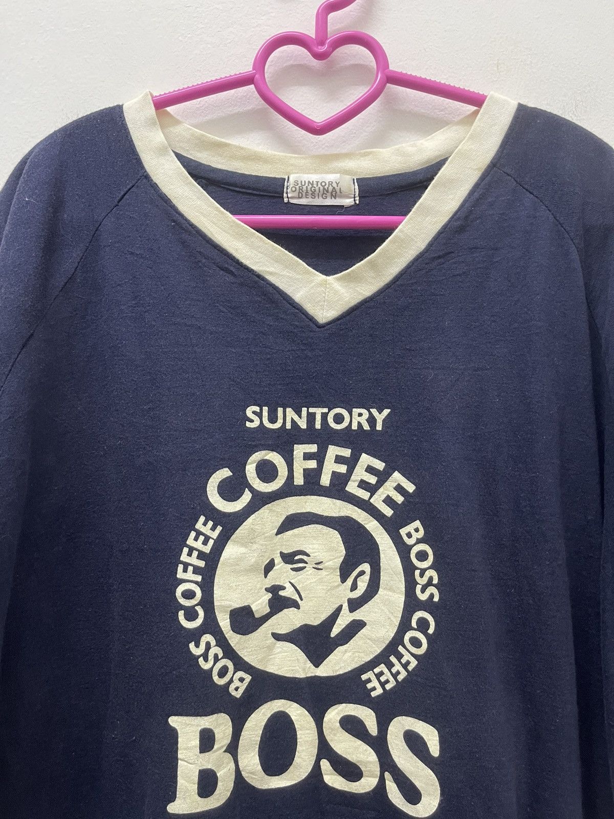 Japanese Brand Rare Vintage SUNTORY BOSS COFFEE Spell Out Big Logo Tee Size US M / EU 48-50 / 2 - 2 Thumbnail